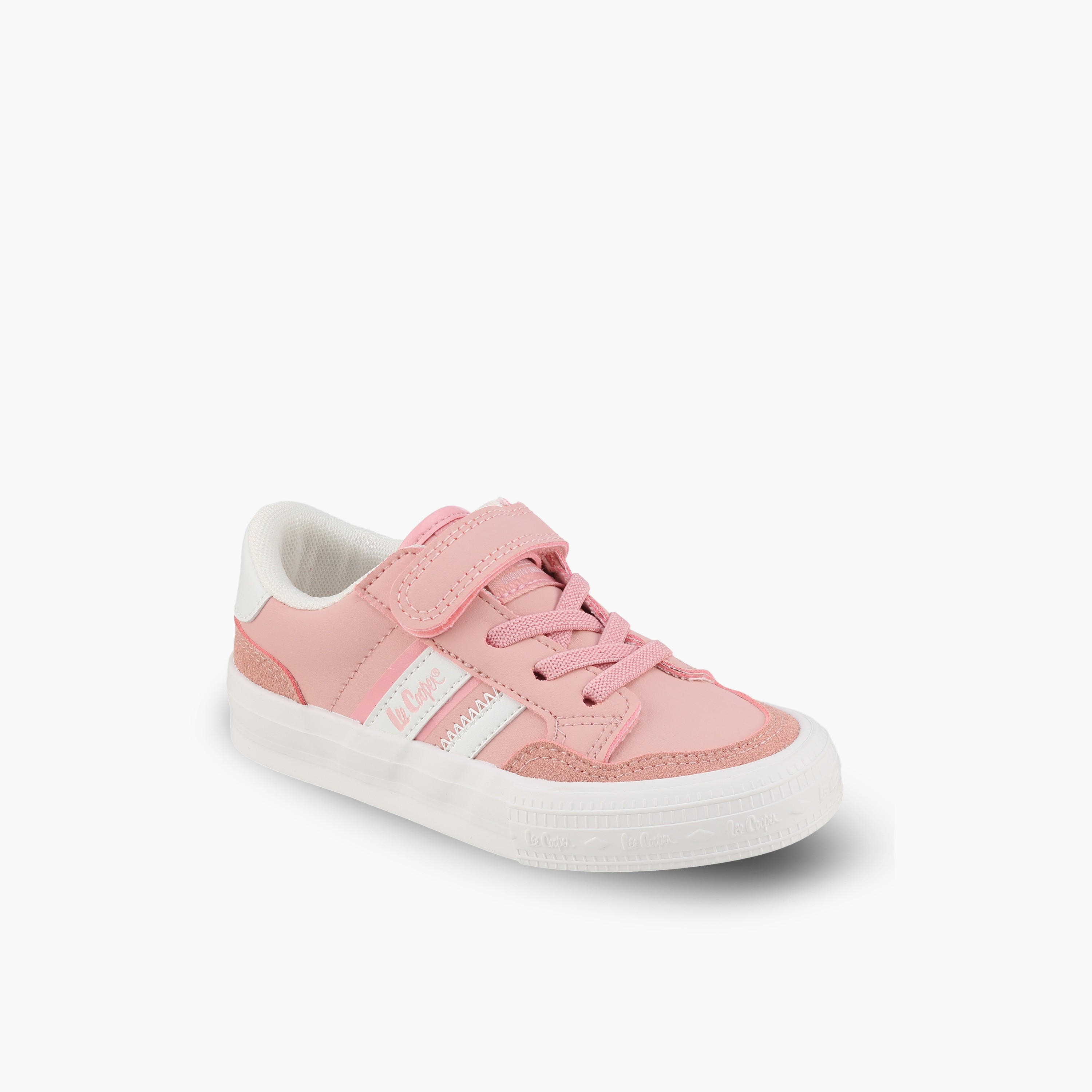 حذاء سنيكرز للبنات بطبعة شعار بكاحل وشريط إغلاق لاصق من لي كوبر-girls-shoes-sneakers-image-2