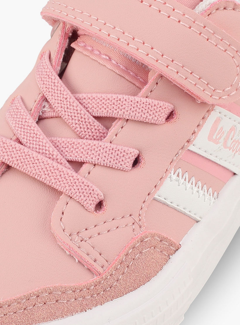 حذاء سنيكرز للبنات بطبعة شعار بكاحل وشريط إغلاق لاصق من لي كوبر-girls-shoes-sneakers-image-4