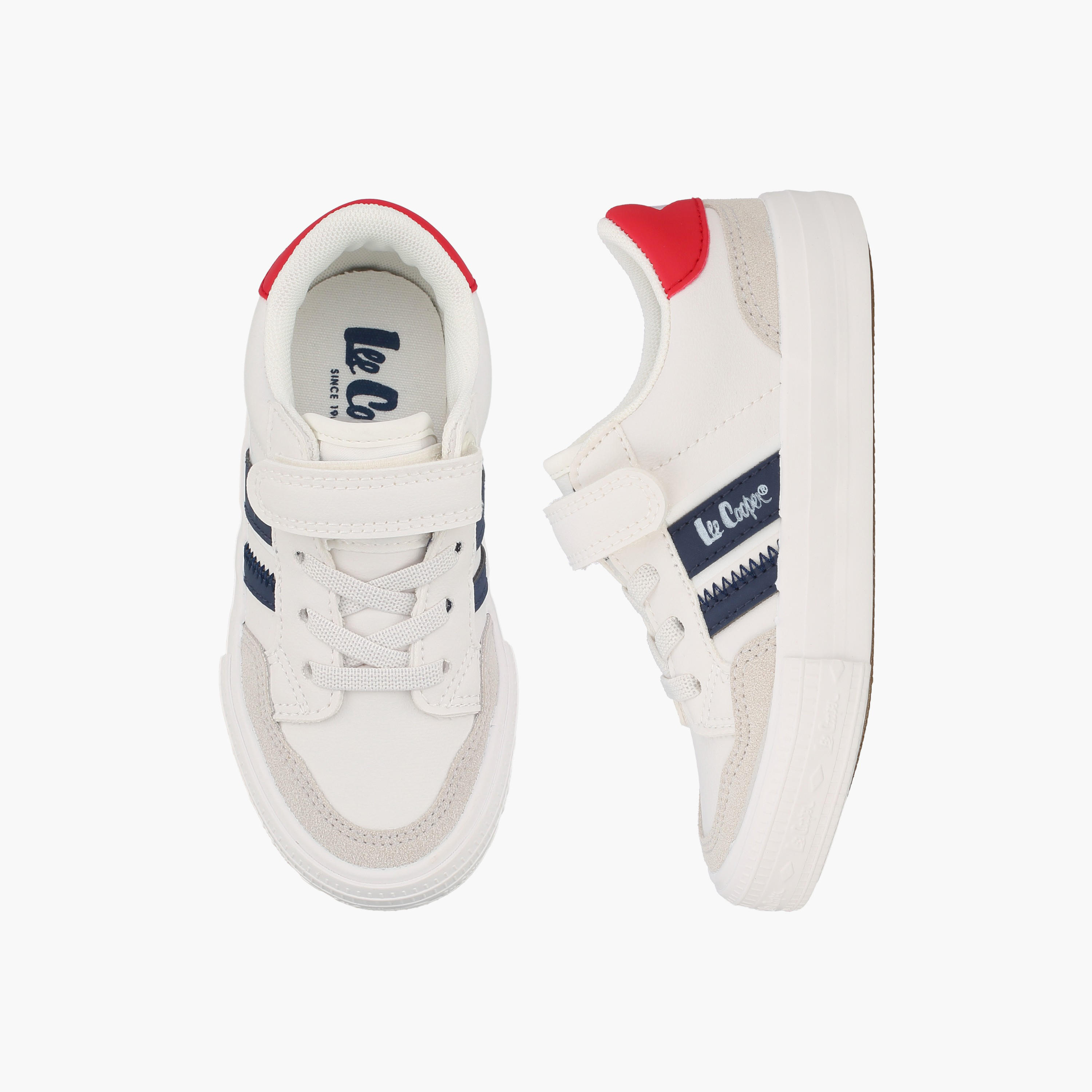 حذاء سنيكرز للبنات بطبعة شعار بكاحل وشريط إغلاق لاصق من لي كوبر-girls-shoes-sneakers-image-1