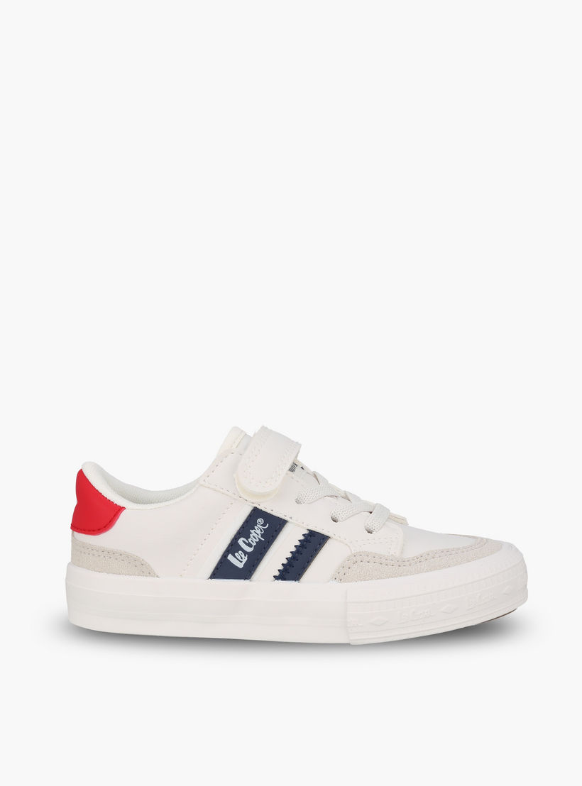 حذاء سنيكرز للبنات بطبعة شعار بكاحل وشريط إغلاق لاصق من لي كوبر-girls-shoes-sneakers-image-3