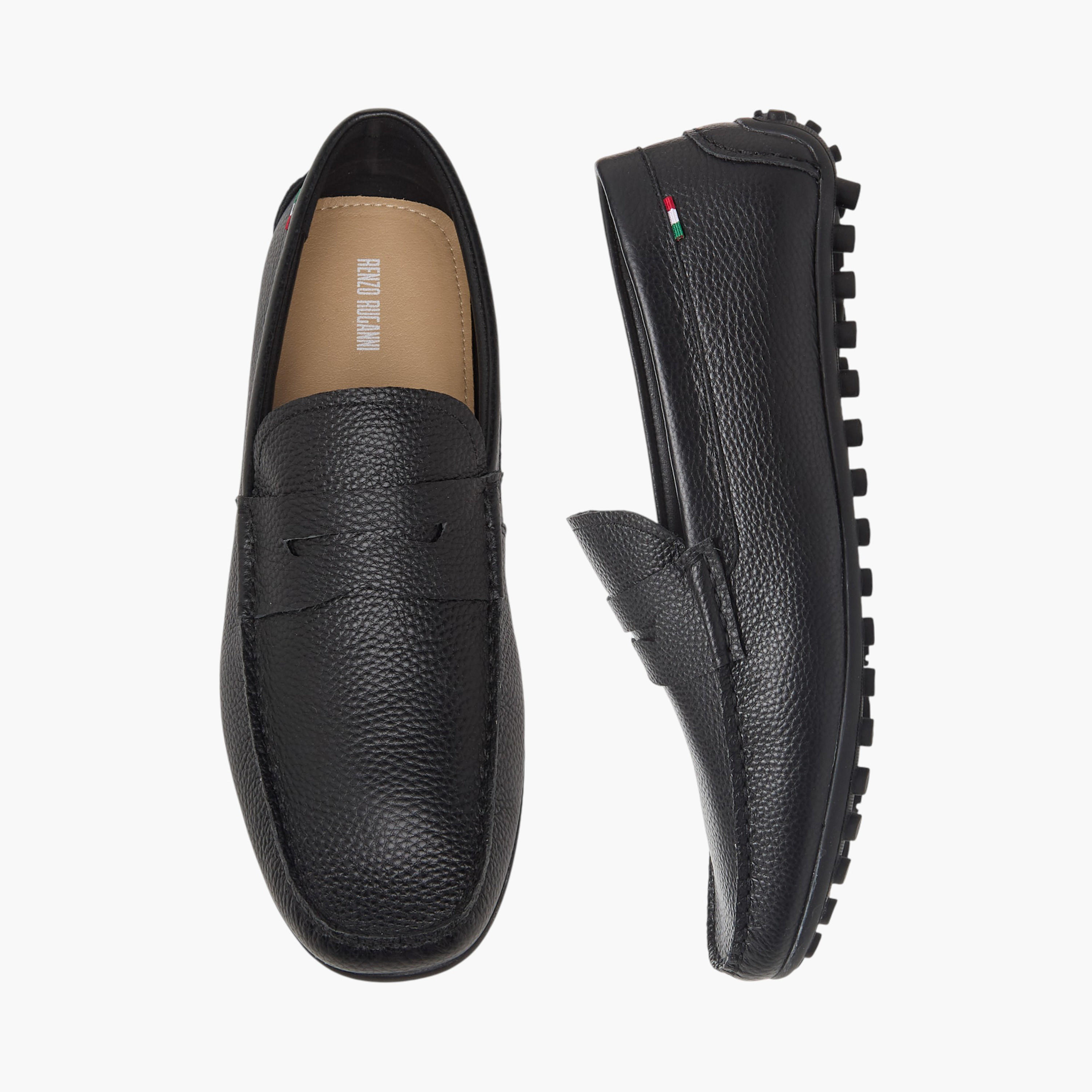 حذاء موكاسين جلد بملمس بارز للرجال من رينزو روغاني-men-shoes-formalshoes-image-1