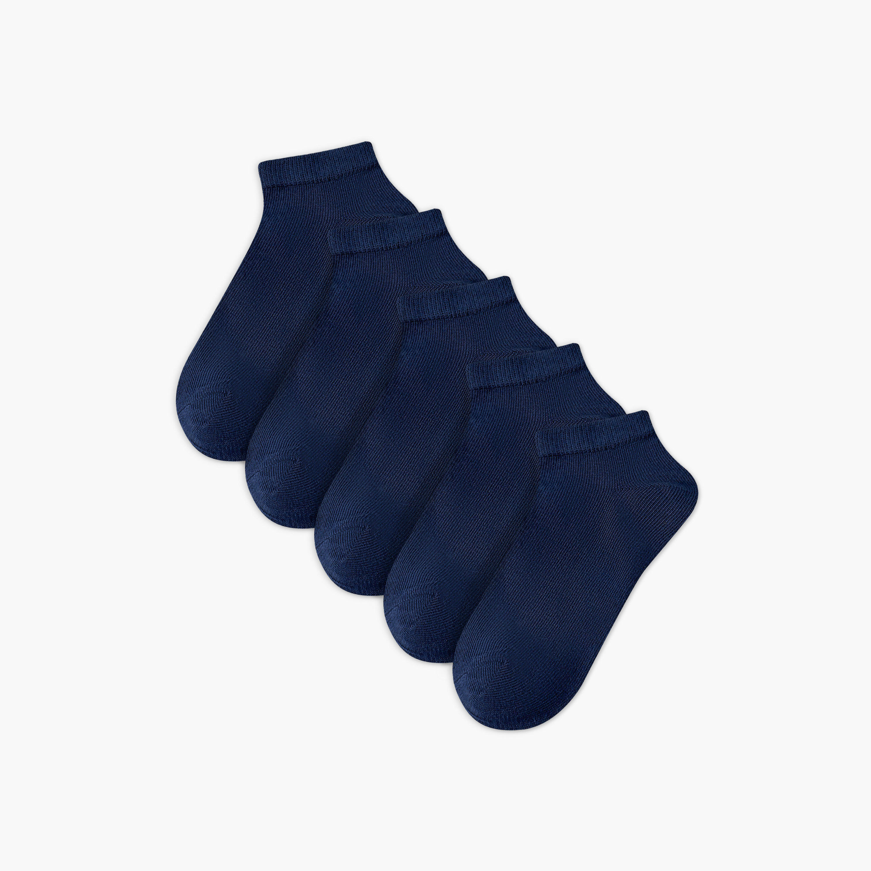 Textured Ankle Length Socks - Set of 5-girls-accessories-socks-image-1