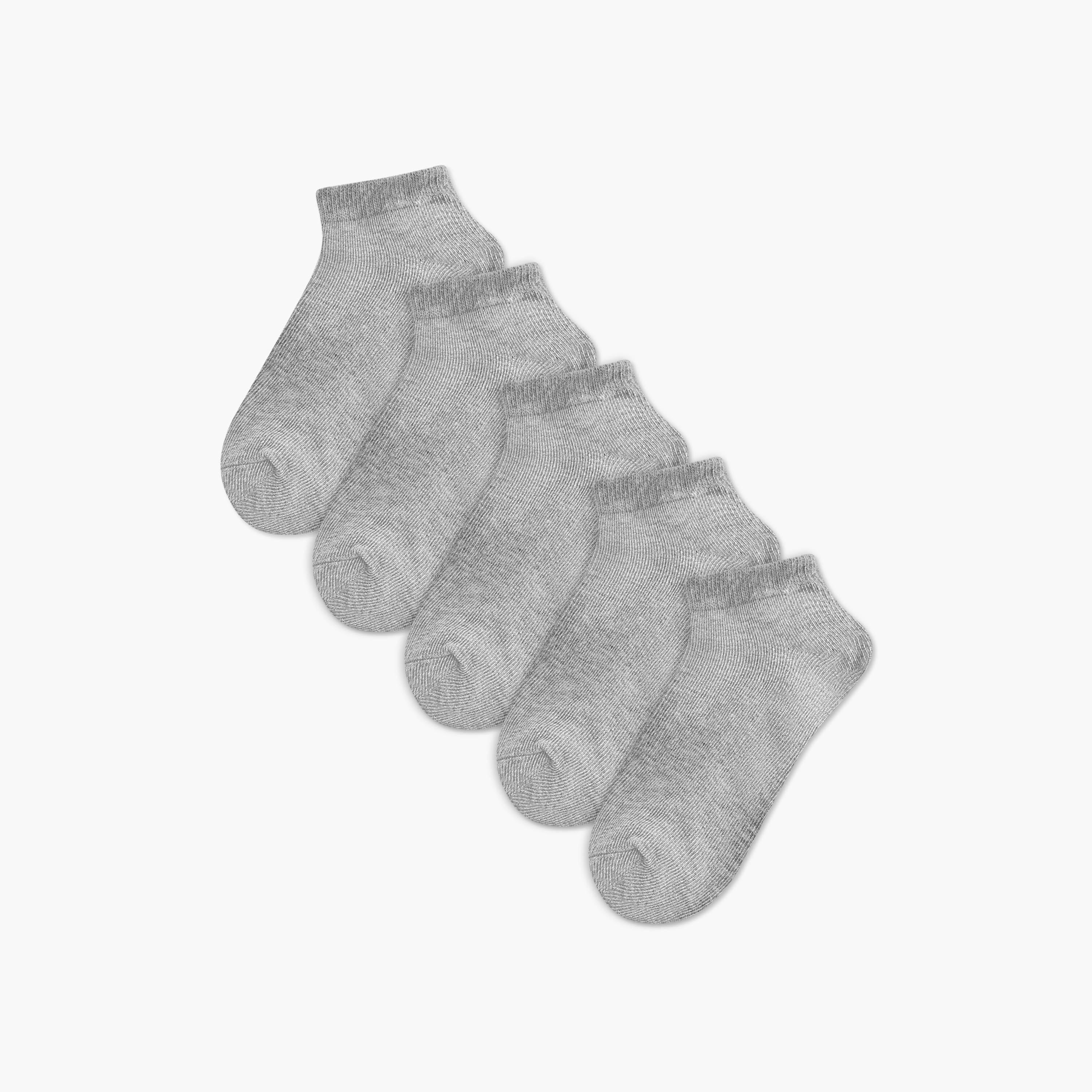 Textured Ankle Length Socks - Set of 5-girls-accessories-socks-image-1