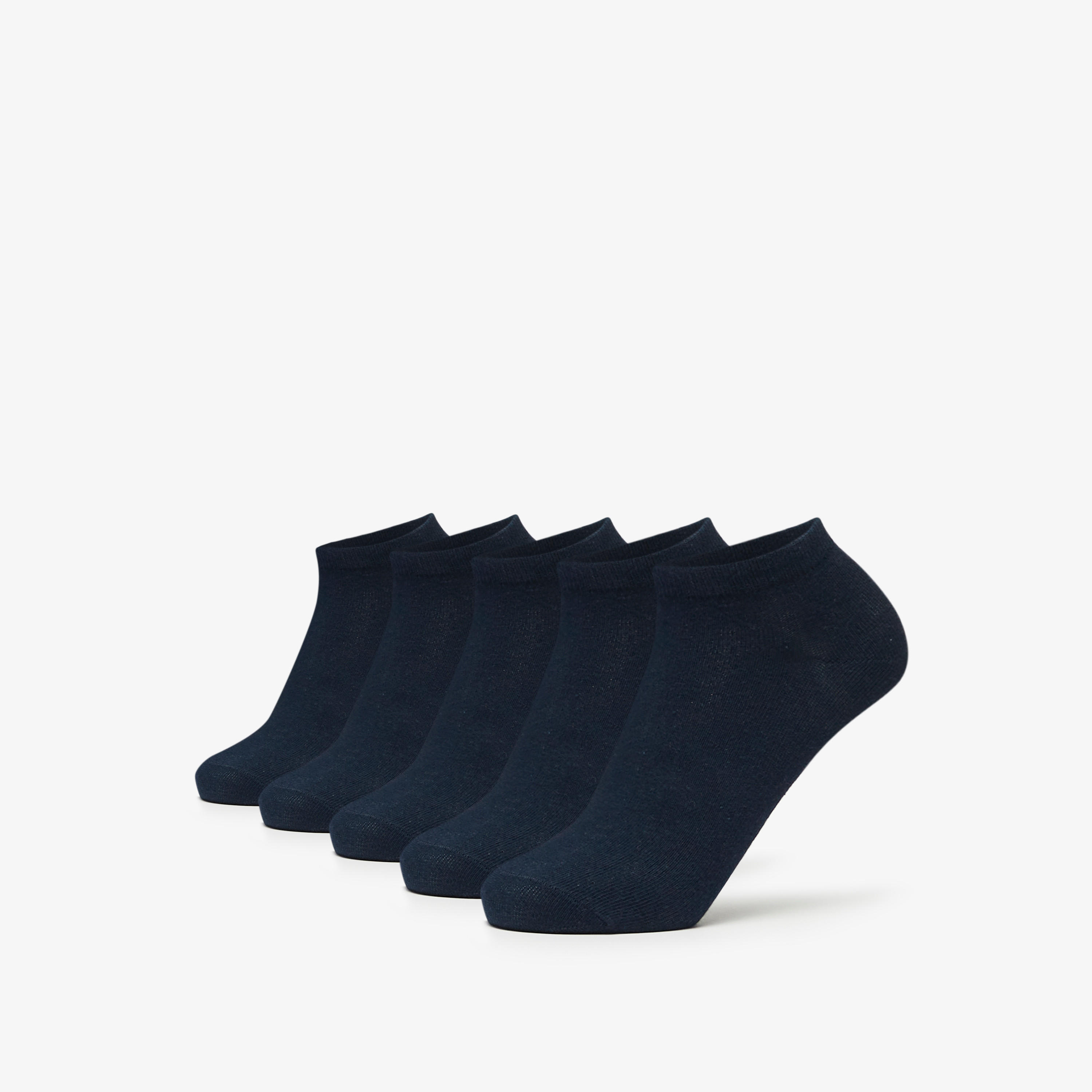 Textured Ankle Length Socks - Set of 5-girls-accessories-socks-image-1