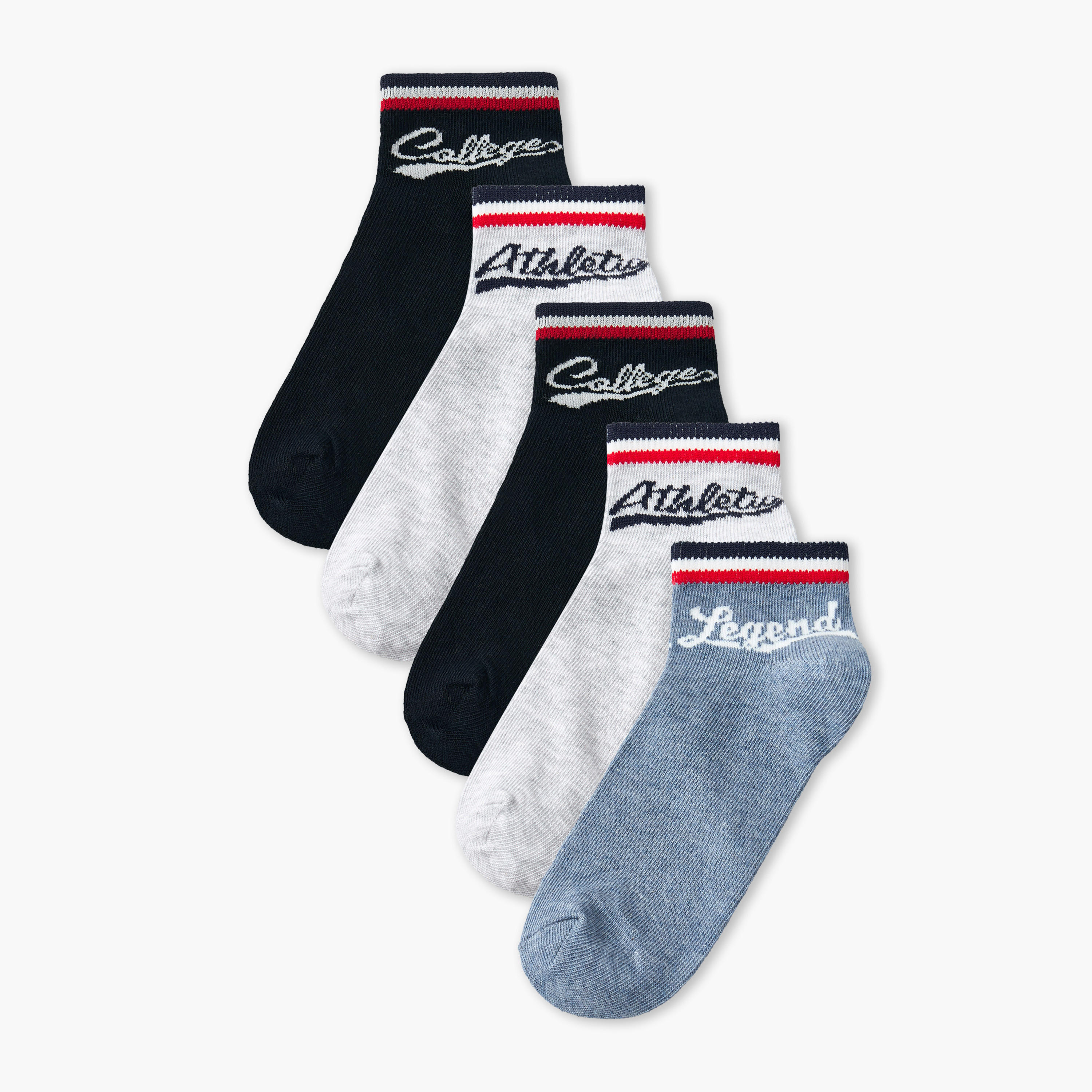 طقم جوارب للأولاد بطول الكاحل وطبعات من لي كوبر 5 أزواج-boys-accessories-socks-image-1
