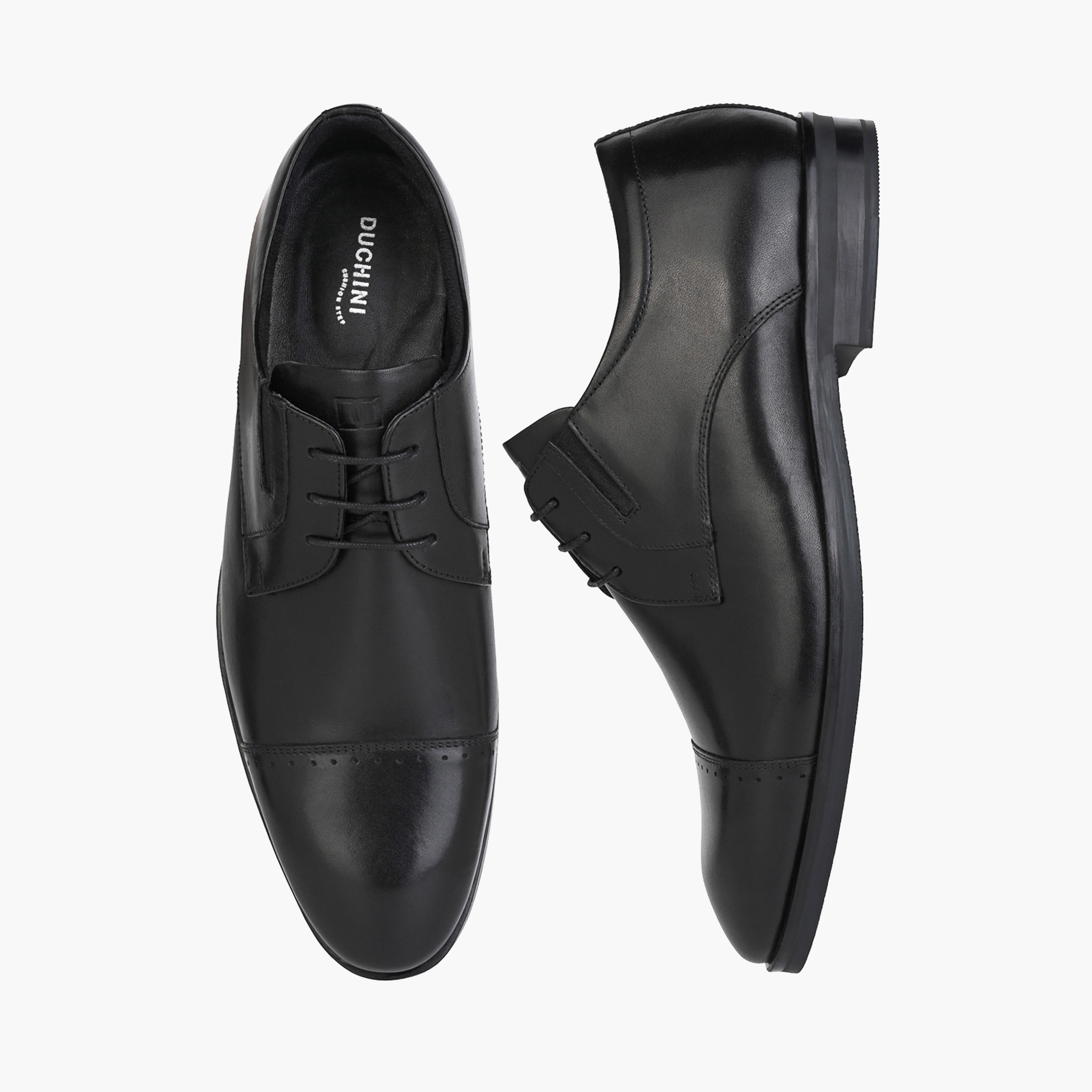 Duchini Men Genuine Leather Lace-Up Derby Shoes-men-shoes-formalshoes-image-1