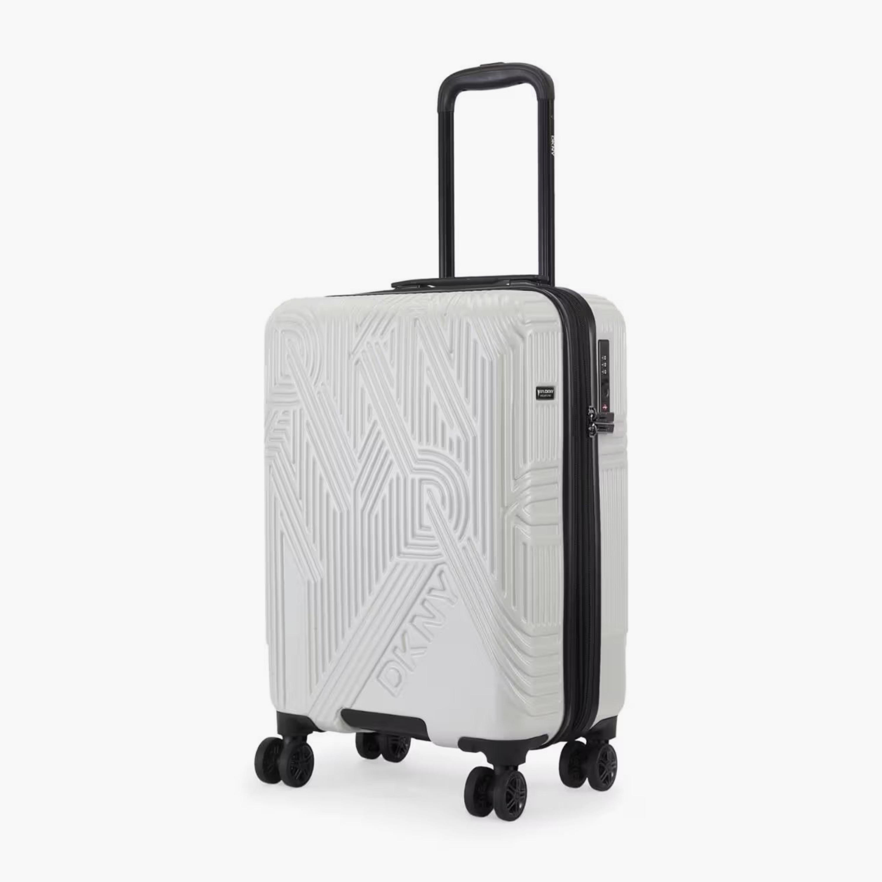 DKNY Textured Hardcase Luggage Trolley with Retractable Handle - 24 inches Check-in Bag-travel-luggagesandbags-luggage-image-1