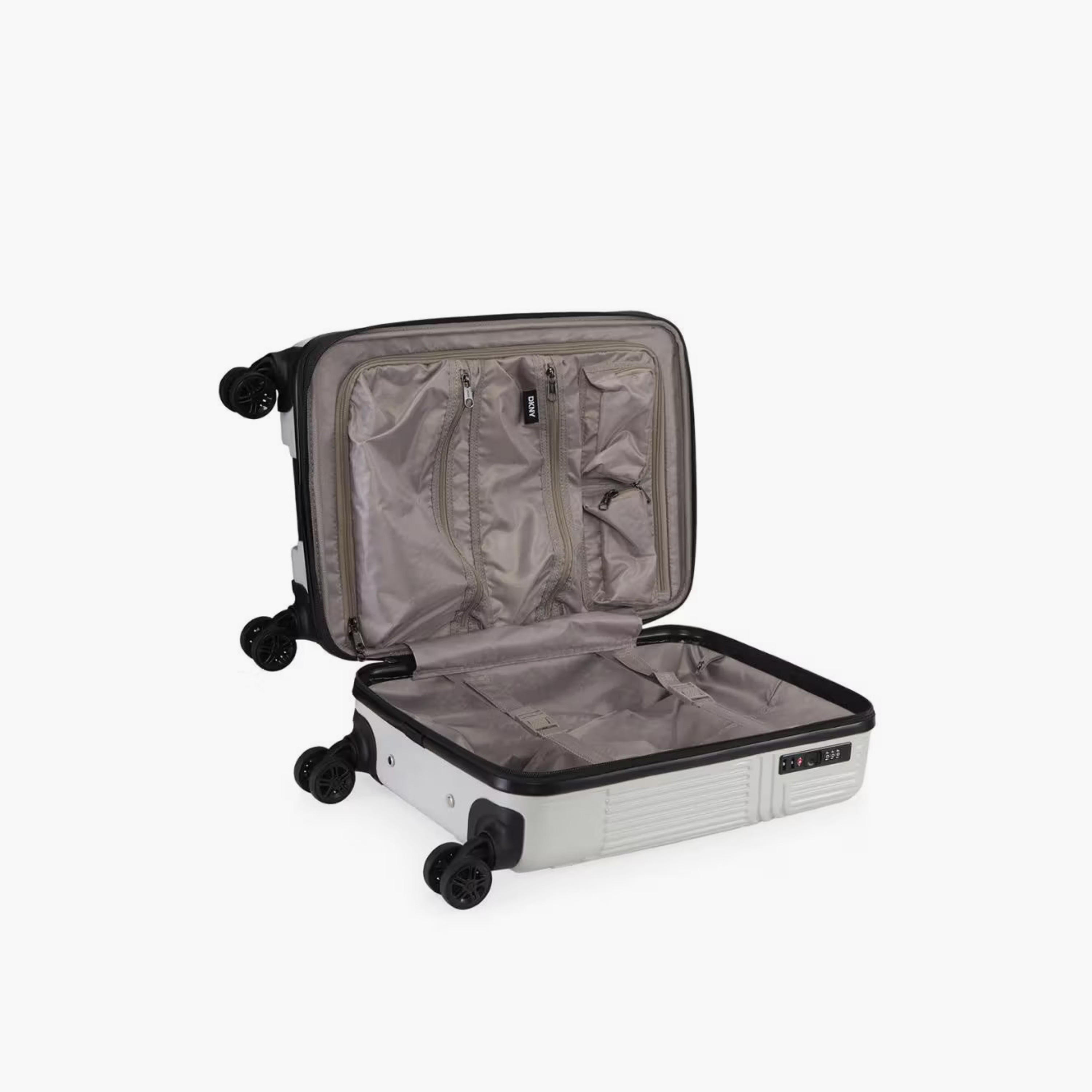 DKNY Textured Hardcase Luggage Trolley with Retractable Handle - 24 inches Check-in Bag-travel-luggagesandbags-luggage-image-4