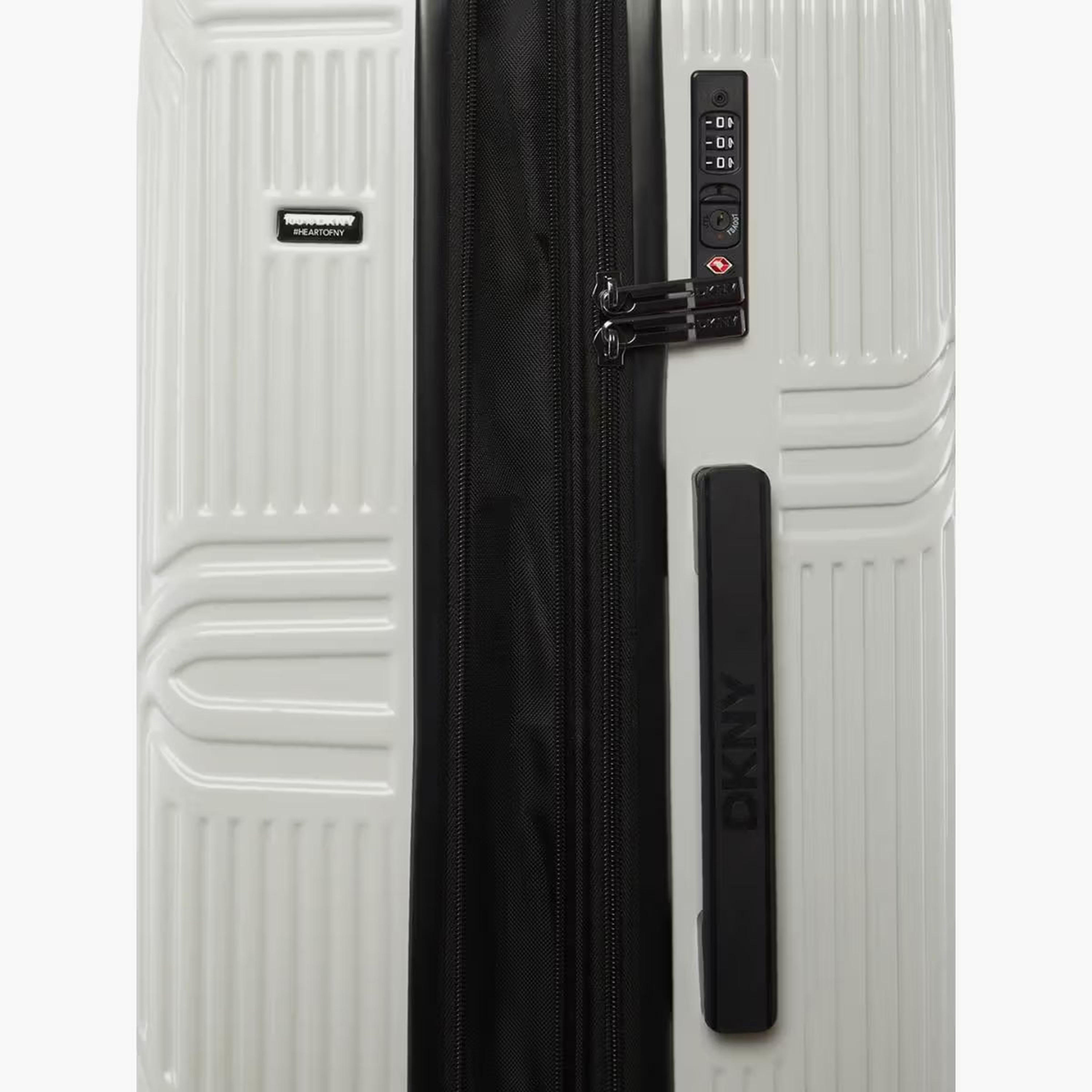 DKNY Textured Hardcase Luggage Trolley with Retractable Handle - 24 inches Check-in Bag-travel-luggagesandbags-luggage-image-8