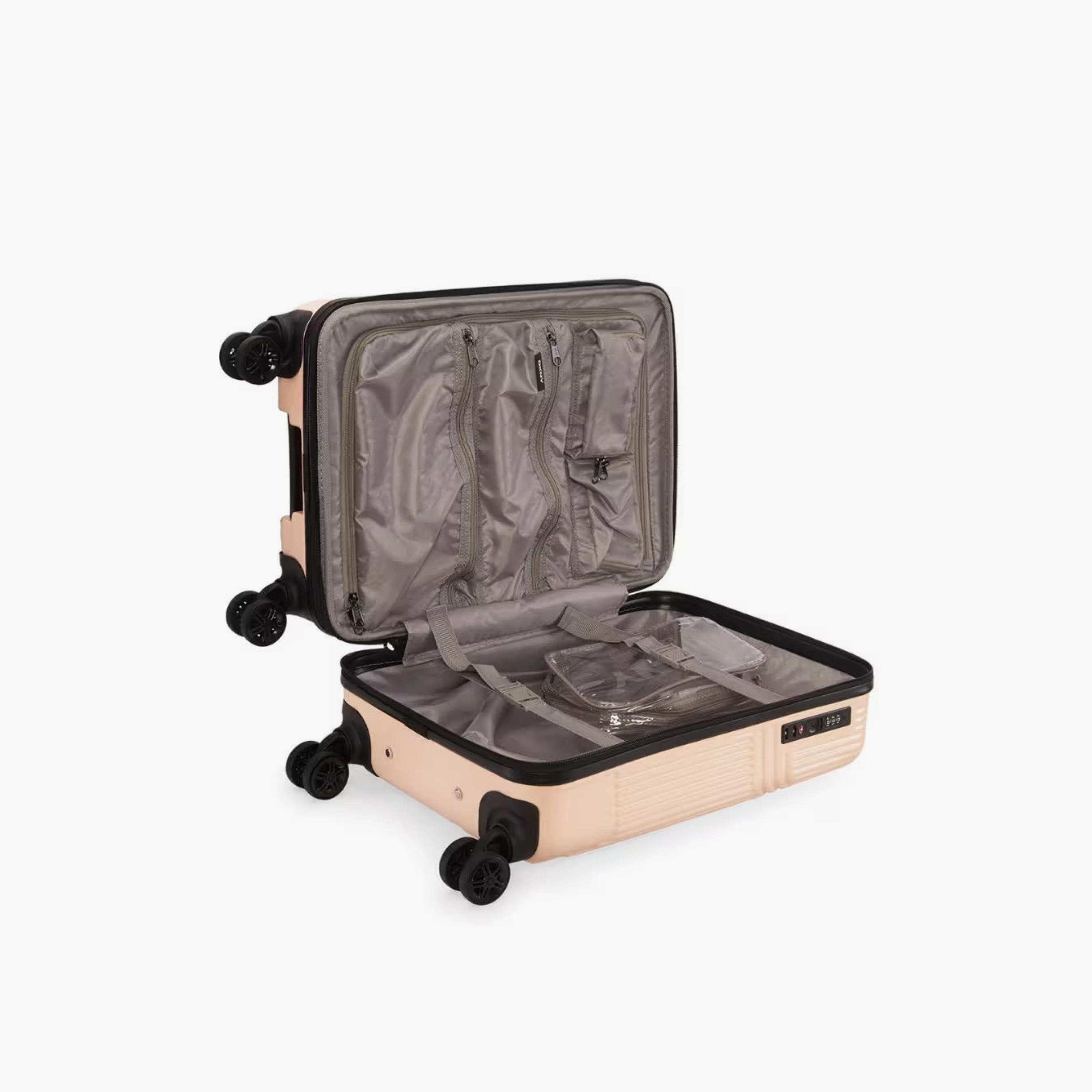شنطة سفر صلبة بارزة الملمس بعجلات ومقبض قابل للسحب من دكني - 24 بوصة-travel-luggagesandbags-luggage-image-4