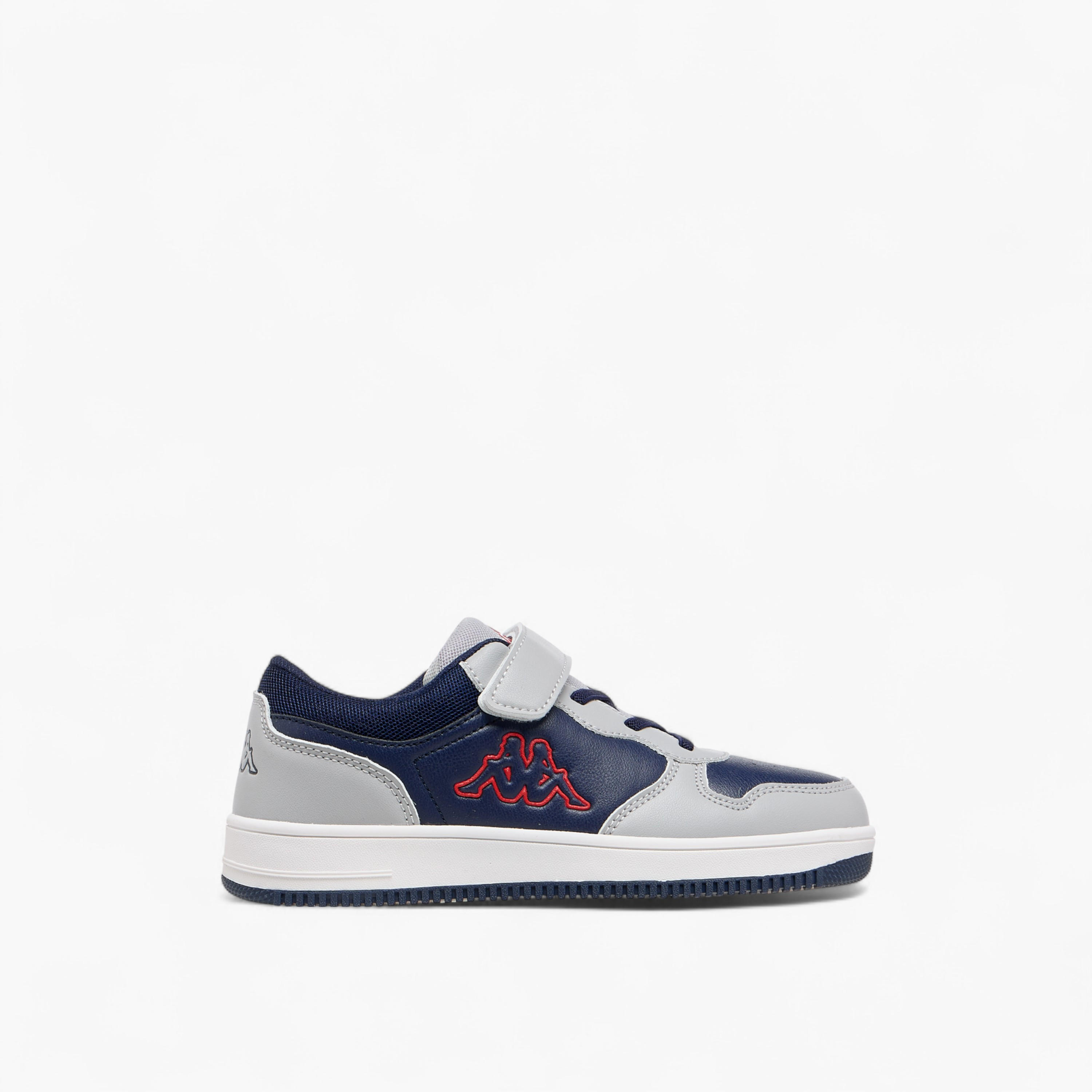 Kappa Kids' Colourblock Low Ankle Sneakers with Hook and Loop Closure-boys-shoes-schoolshoes-image-3