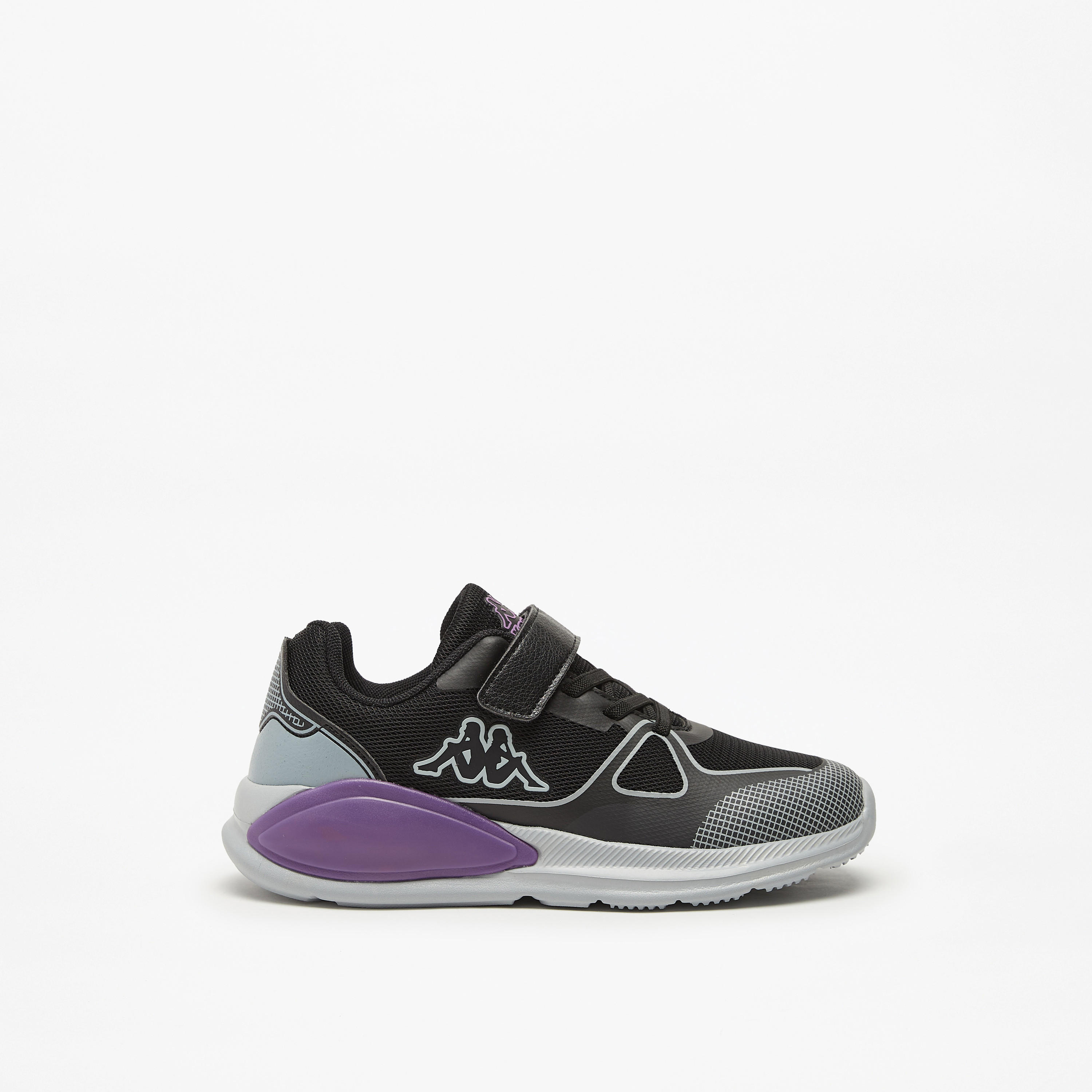 Kappa Girls' Panelled Sports Shoes with Hook and Loop Closure-girls-shoes-sneakers-image-3