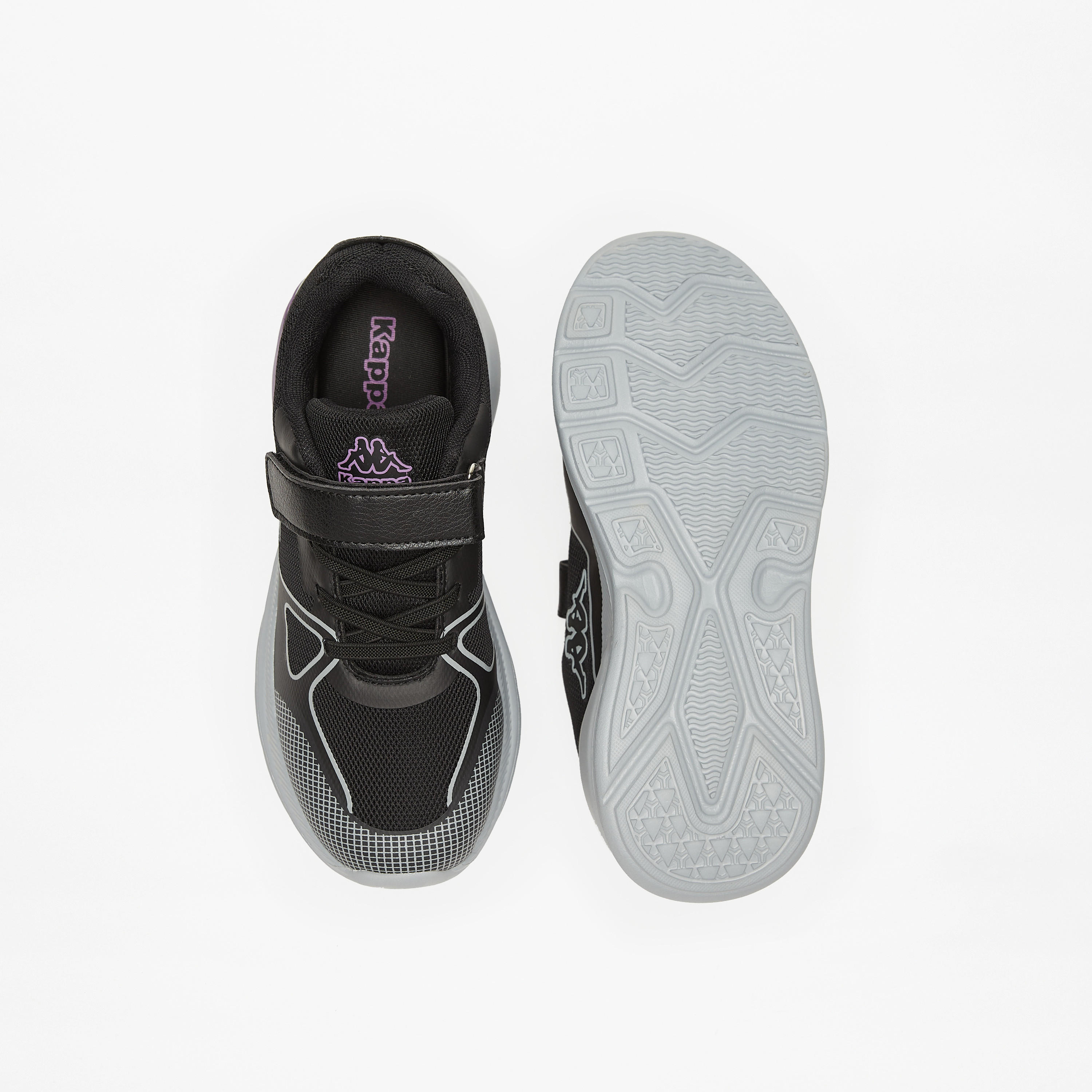 Kappa Girls' Panelled Sports Shoes with Hook and Loop Closure-girls-shoes-sneakers-image-4