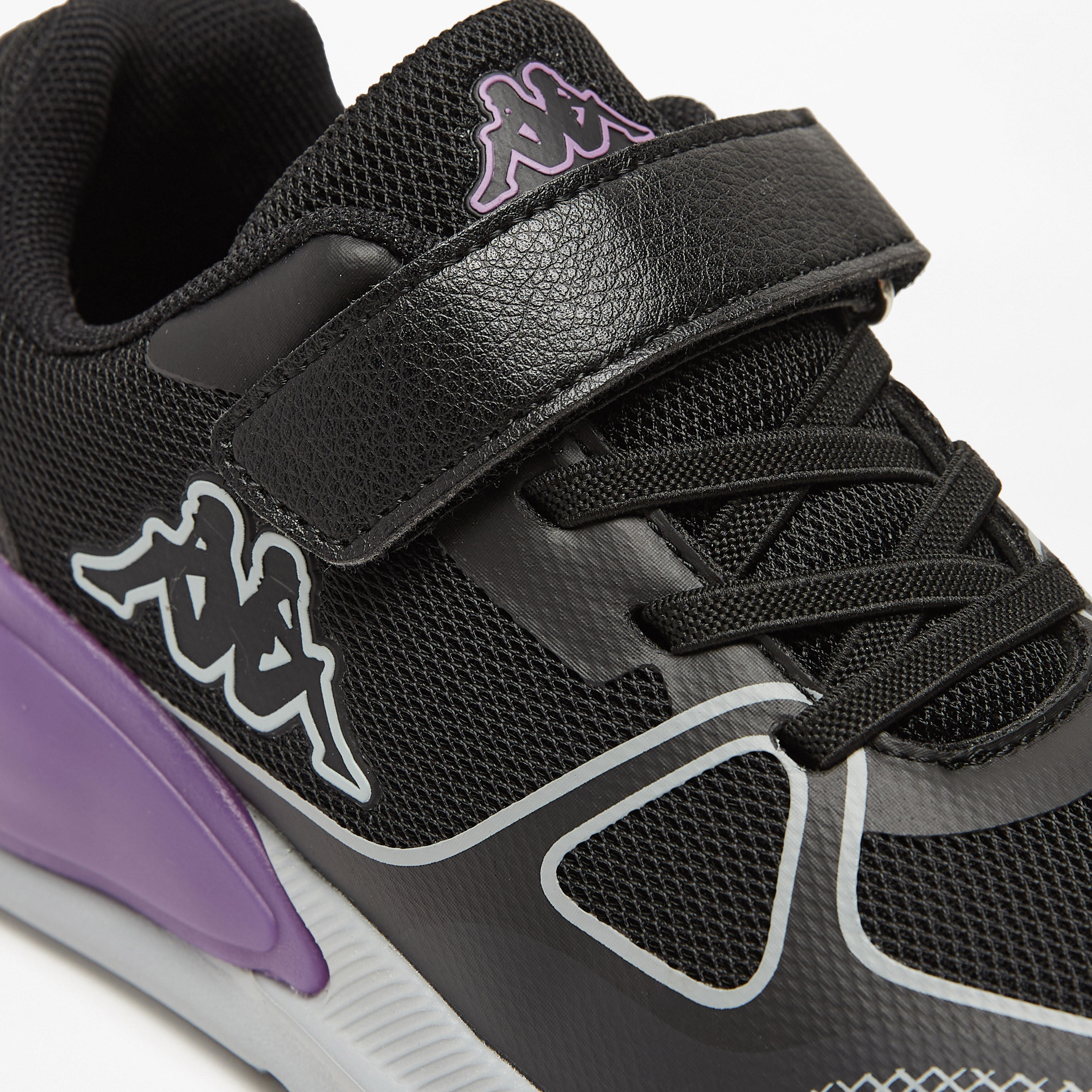 Kappa Girls' Panelled Sports Shoes with Hook and Loop Closure-girls-shoes-sneakers-image-5