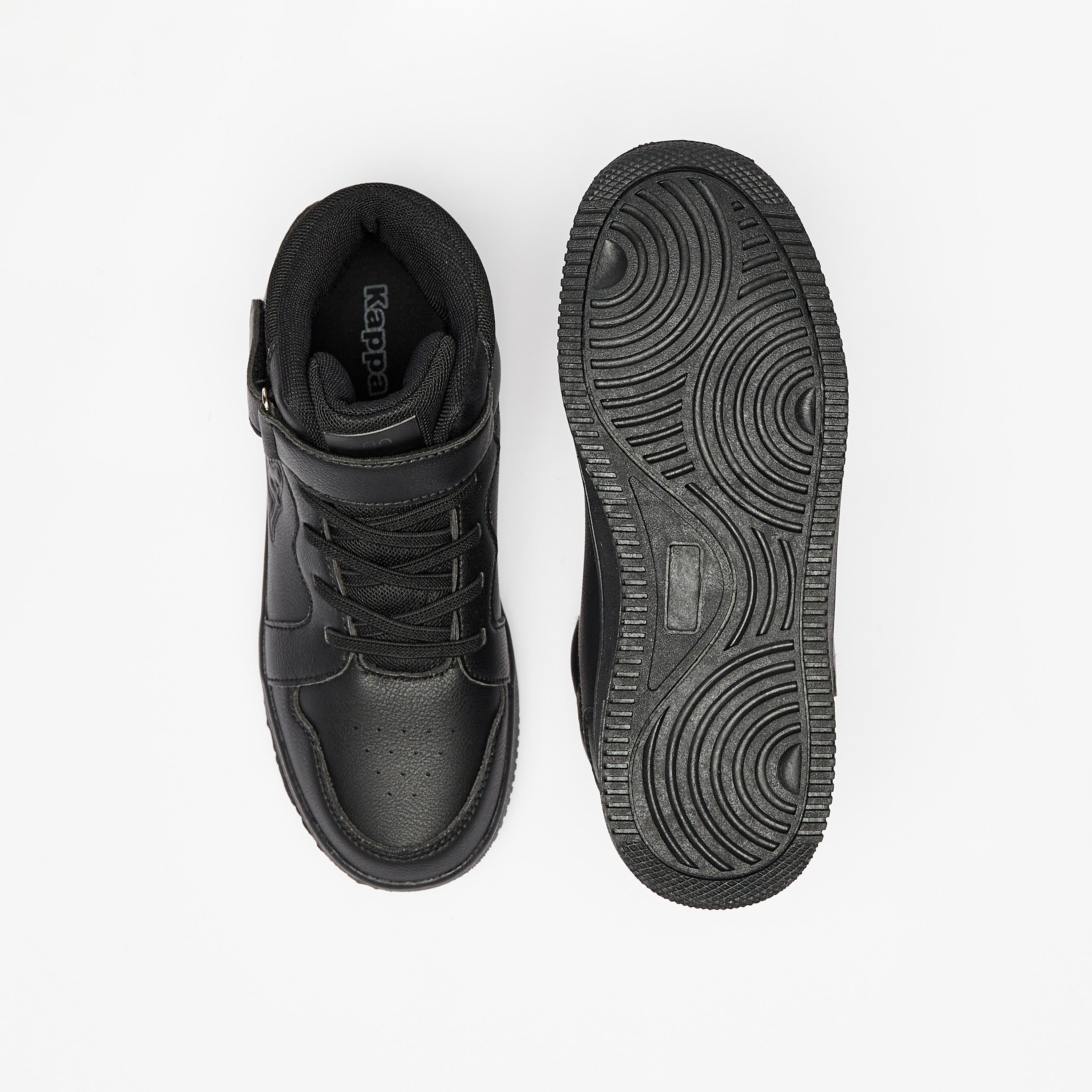 Kappa Kids Panelled High Top Sneakers with Hook and Loop Closure-girls-shoes-sneakers-image-4
