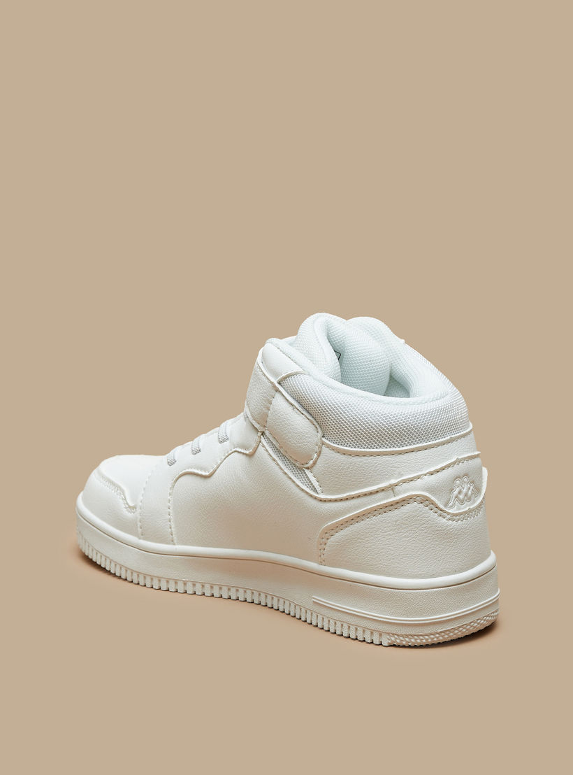 Kappa Kids Panelled High Top Sneakers with Hook and Loop Closure-girls-shoes-sneakers-image-2