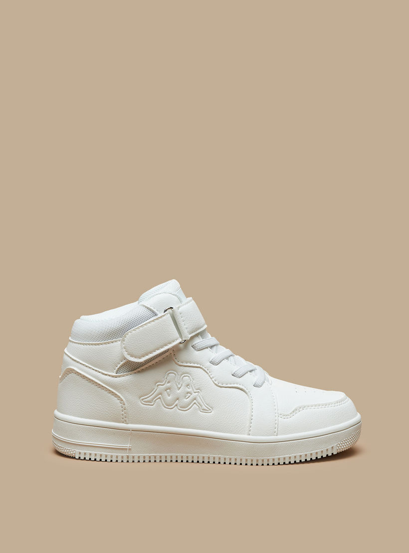 Kappa Kids Panelled High Top Sneakers with Hook and Loop Closure-girls-shoes-sneakers-image-3