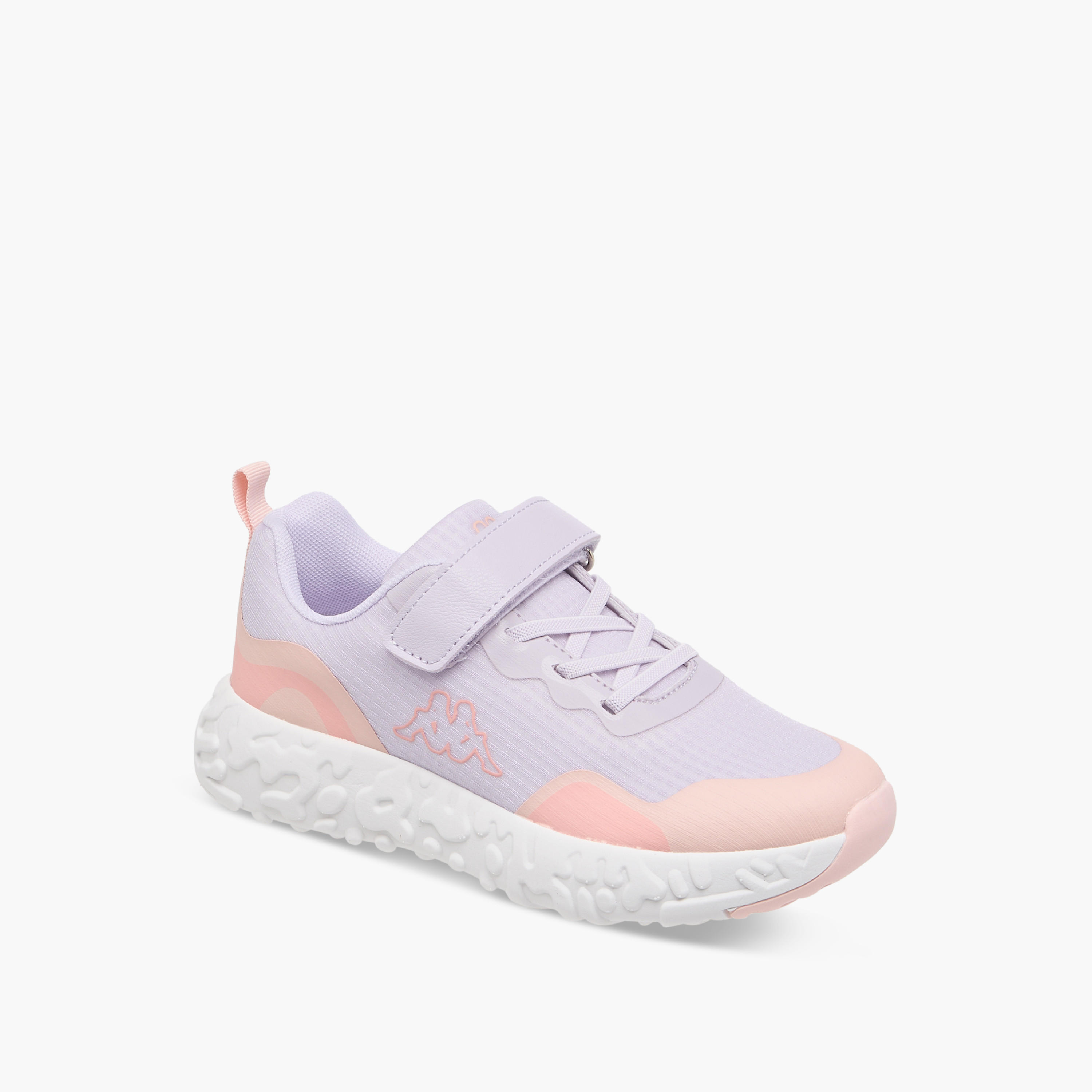 Kappa Girls' Colourblock Sports Shoes with Hook and Loop Closure-girls-shoes-sneakers-image-2