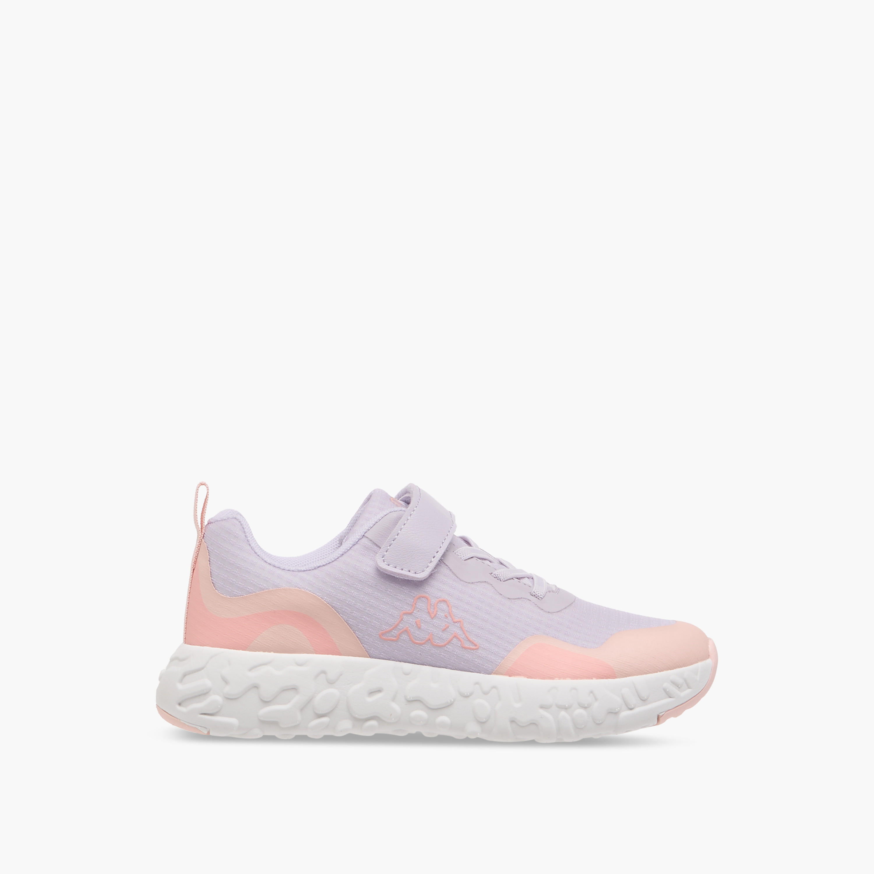 Kappa Girls' Colourblock Sports Shoes with Hook and Loop Closure-girls-shoes-sneakers-image-3