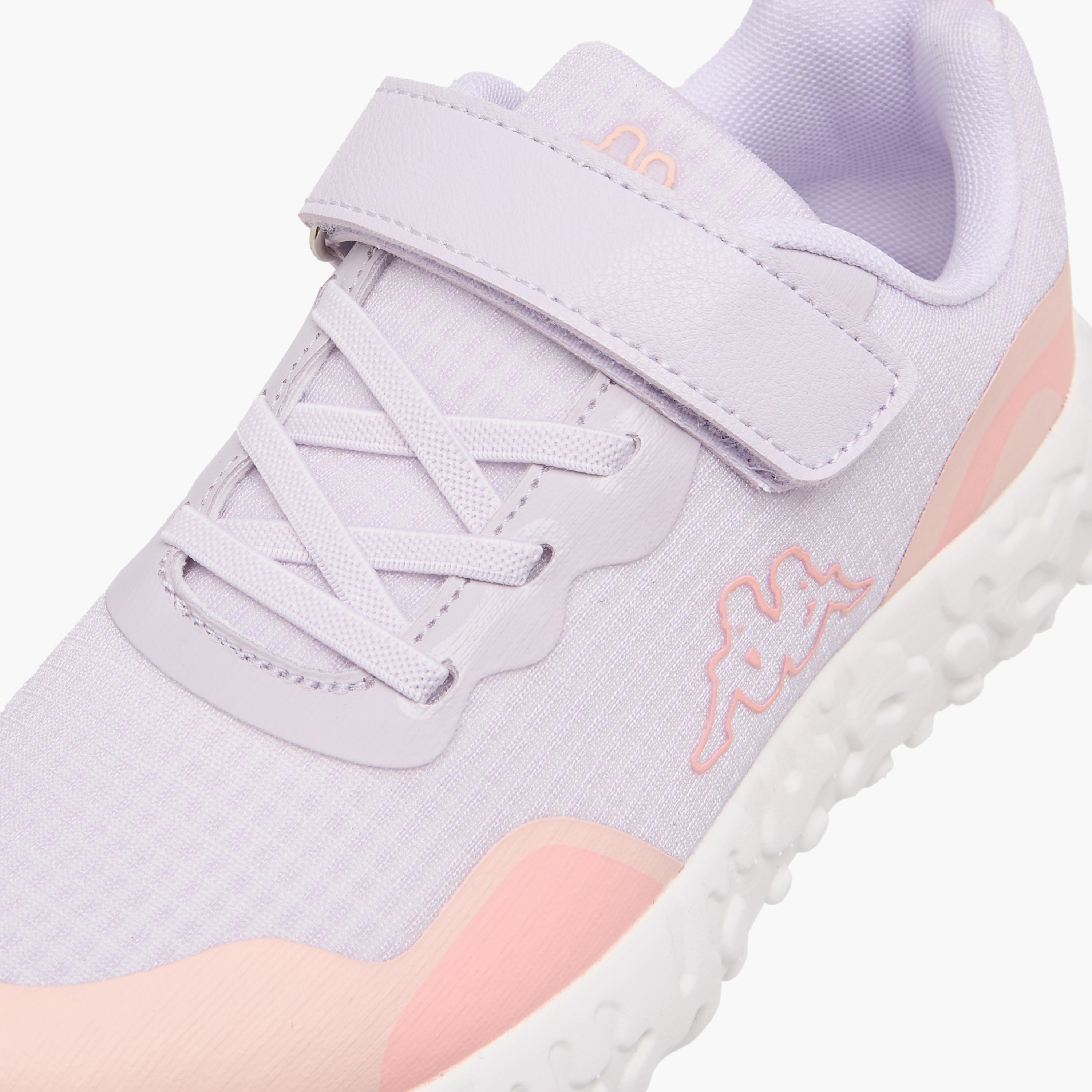 Kappa Girls' Colourblock Sports Shoes with Hook and Loop Closure-girls-shoes-sneakers-image-4