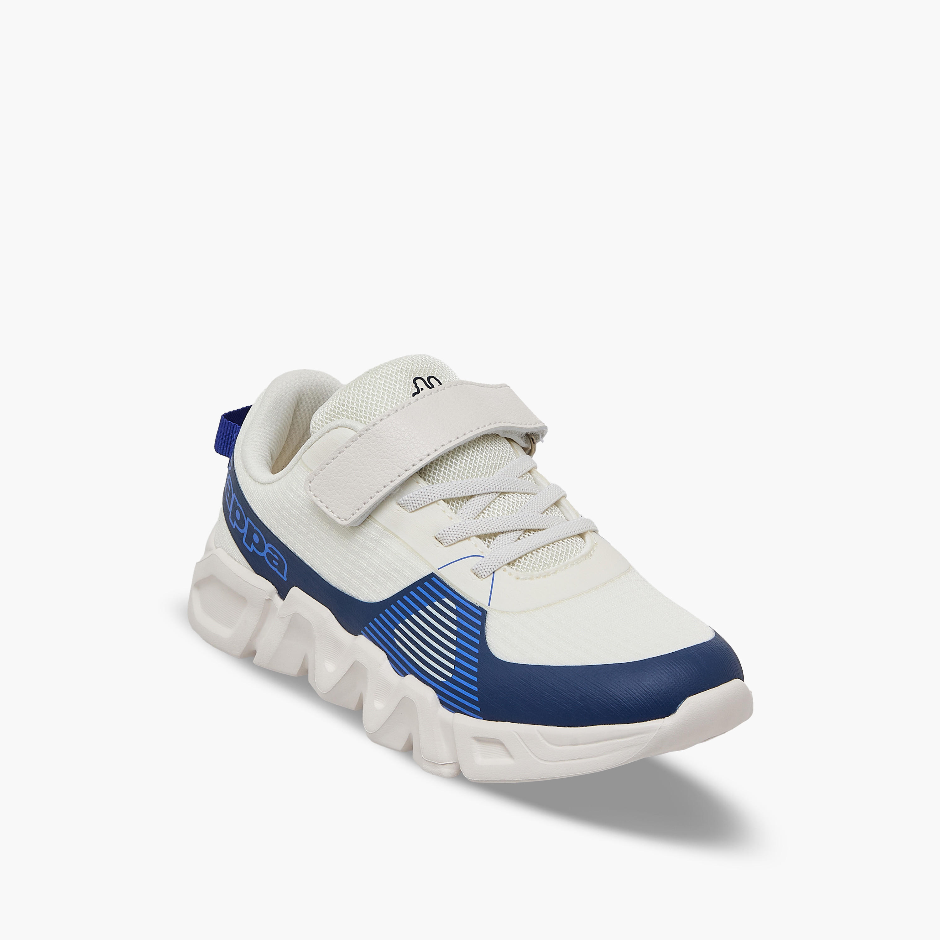 Kappa Boys Logo Print Hook & Loop Sports Shoes-sports-boys-shoes-image-2
