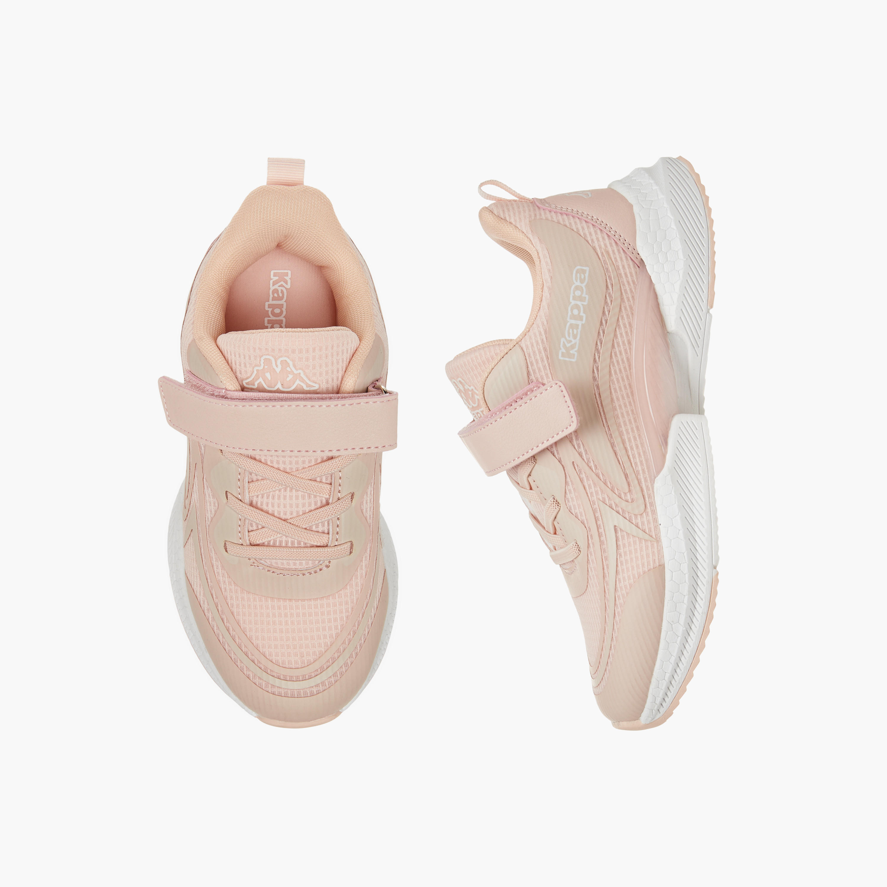 Kappa Girls' Logo Detail Sports Shoes with Hook and Loop Closure-girls-shoes-sneakers-image-1