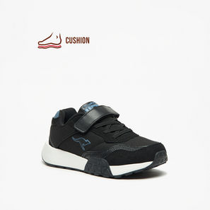 KangaROOS Kids' Logo Embossed Walking Shoes with Hook and Loop Closure-sports-boys-shoes-image-1