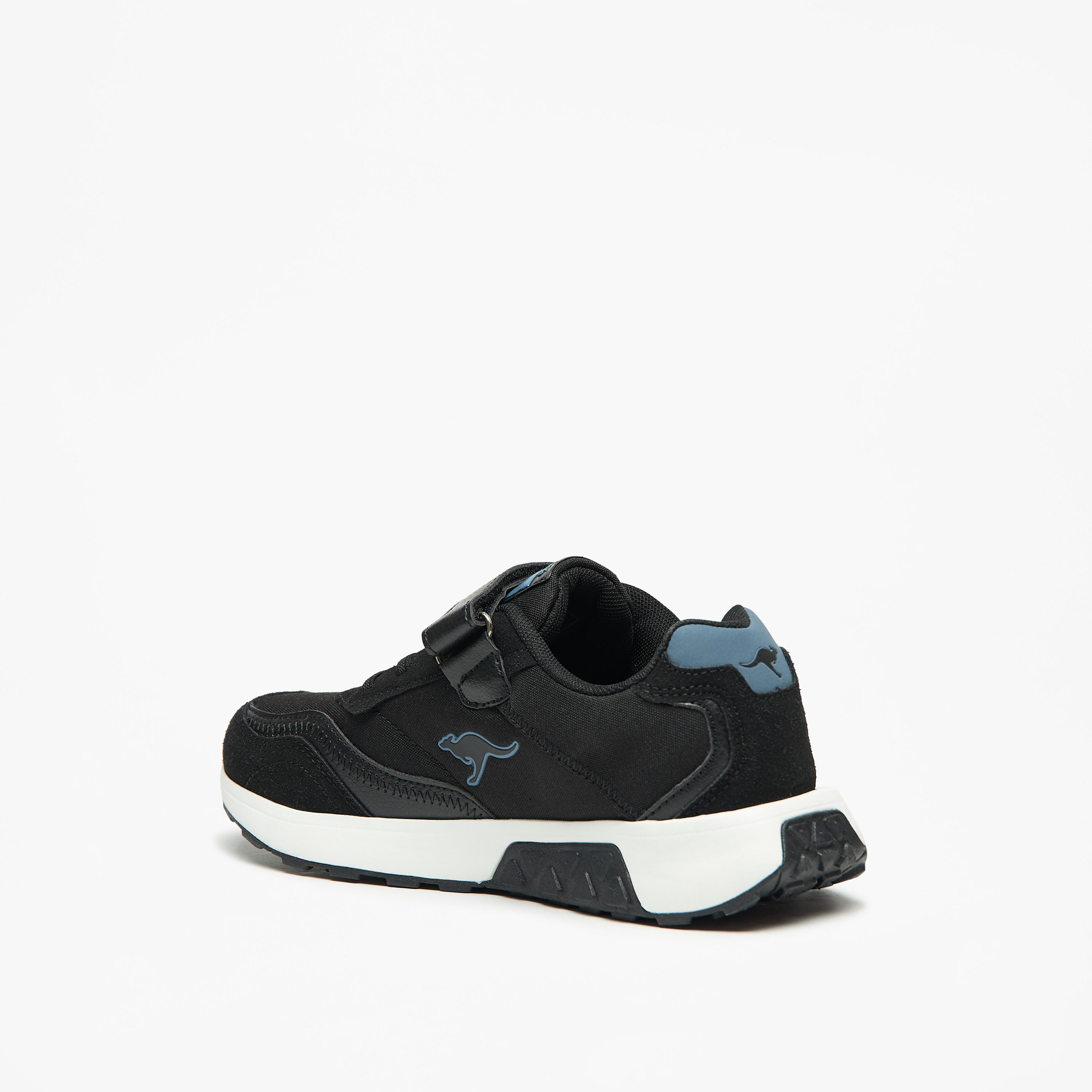 KangaROOS Kids' Logo Embossed Walking Shoes with Hook and Loop Closure-sports-boys-shoes-image-2
