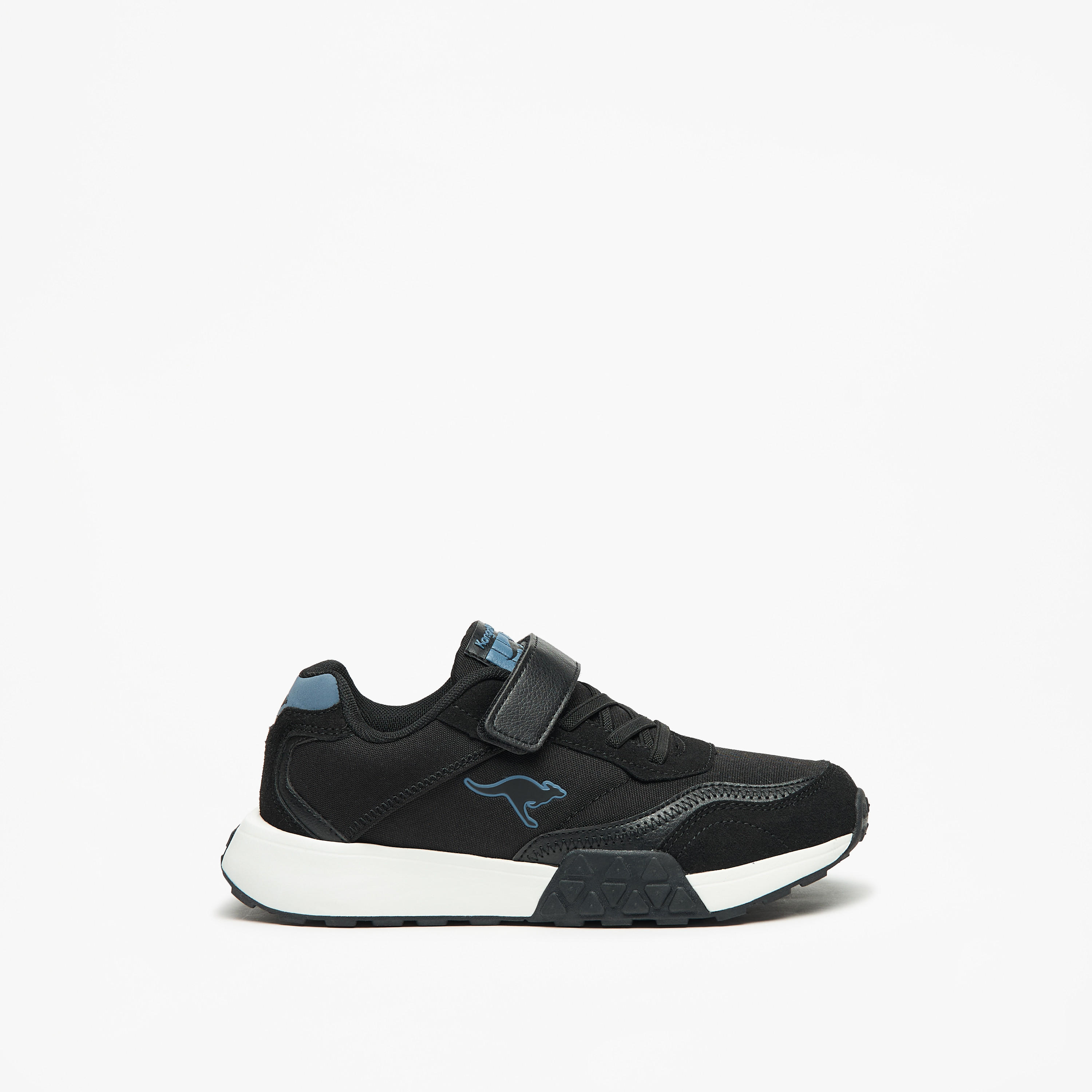 KangaROOS Kids' Logo Embossed Walking Shoes with Hook and Loop Closure-sports-boys-shoes-image-3