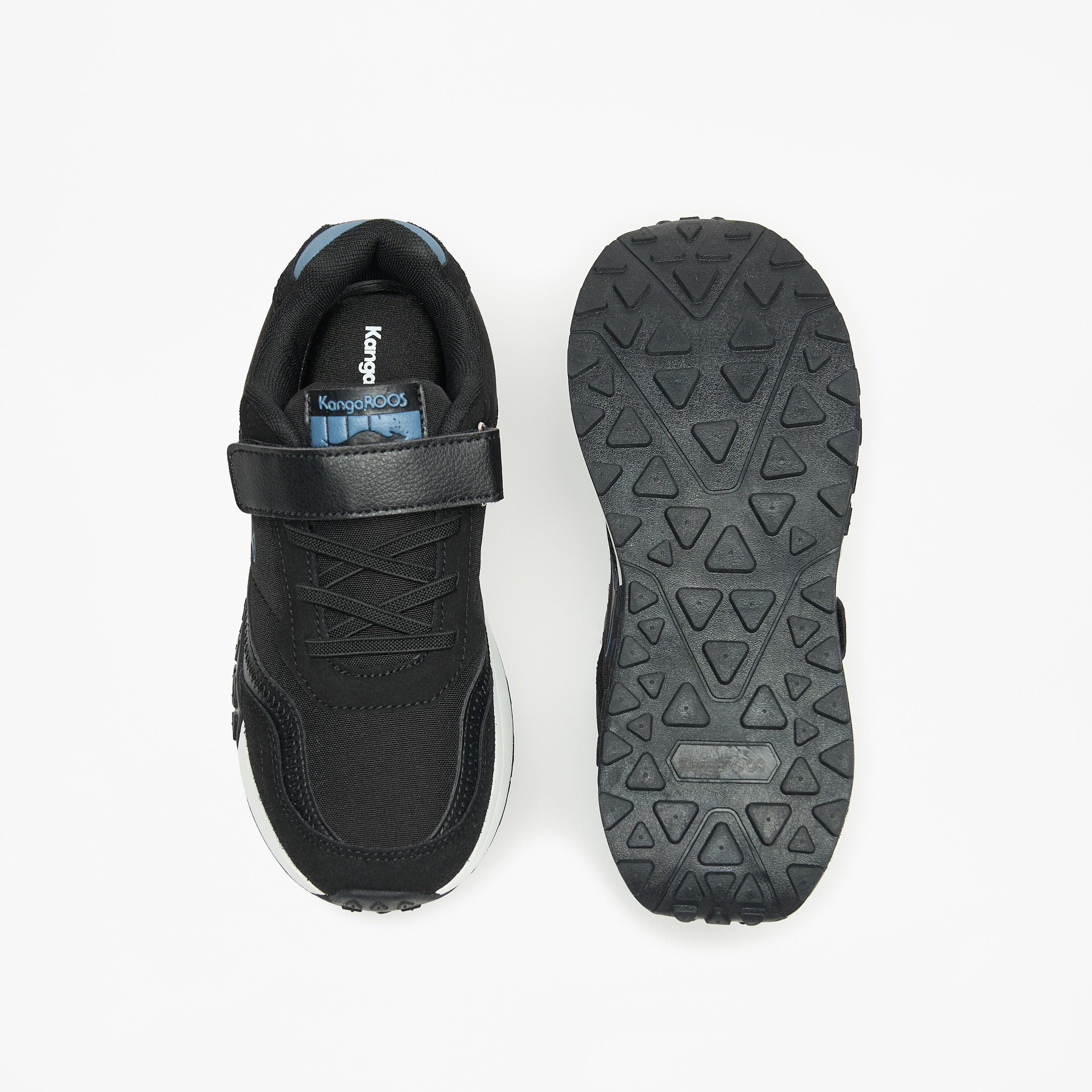 KangaROOS Kids' Logo Embossed Walking Shoes with Hook and Loop Closure-sports-boys-shoes-image-4