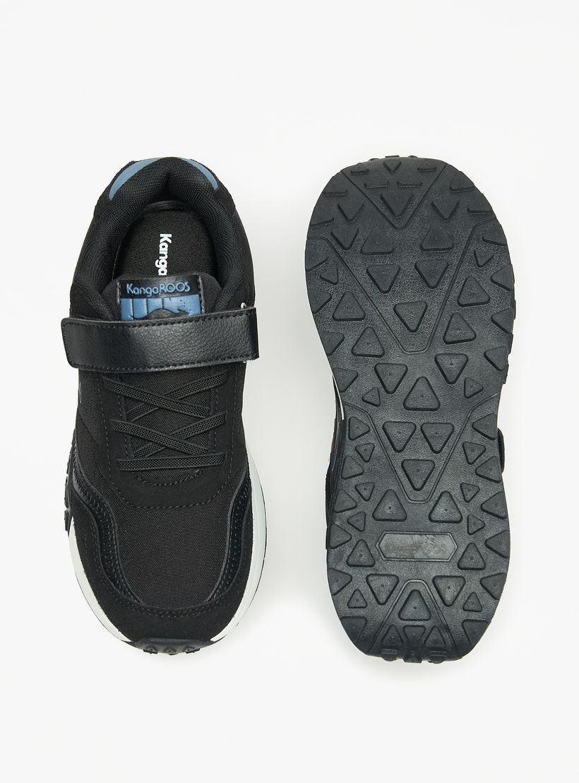 KangaROOS Kids' Logo Embossed Walking Shoes with Hook and Loop Closure-sports-boys-shoes-image-4