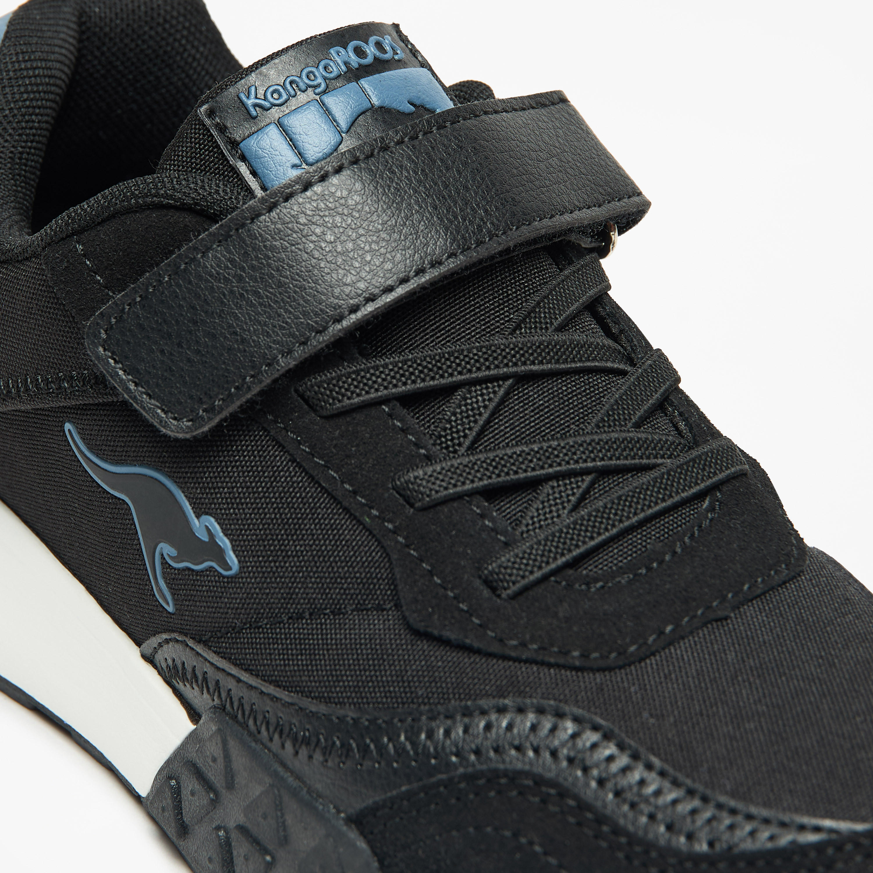 KangaROOS Kids' Logo Embossed Walking Shoes with Hook and Loop Closure-sports-boys-shoes-image-5