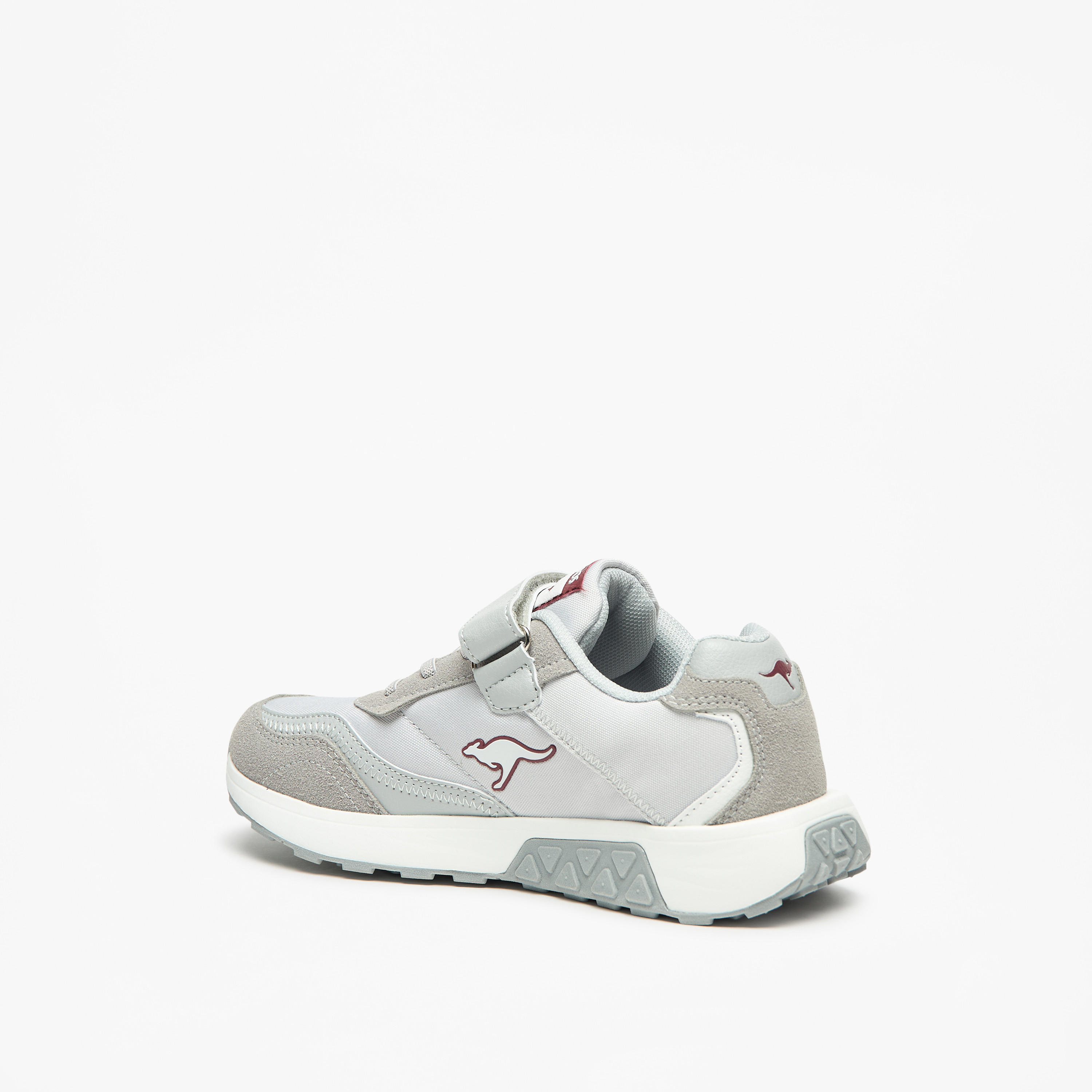 KangaROOS Kids' Logo Embossed Walking Shoes with Hook and Loop Closure-sports-boys-shoes-image-2