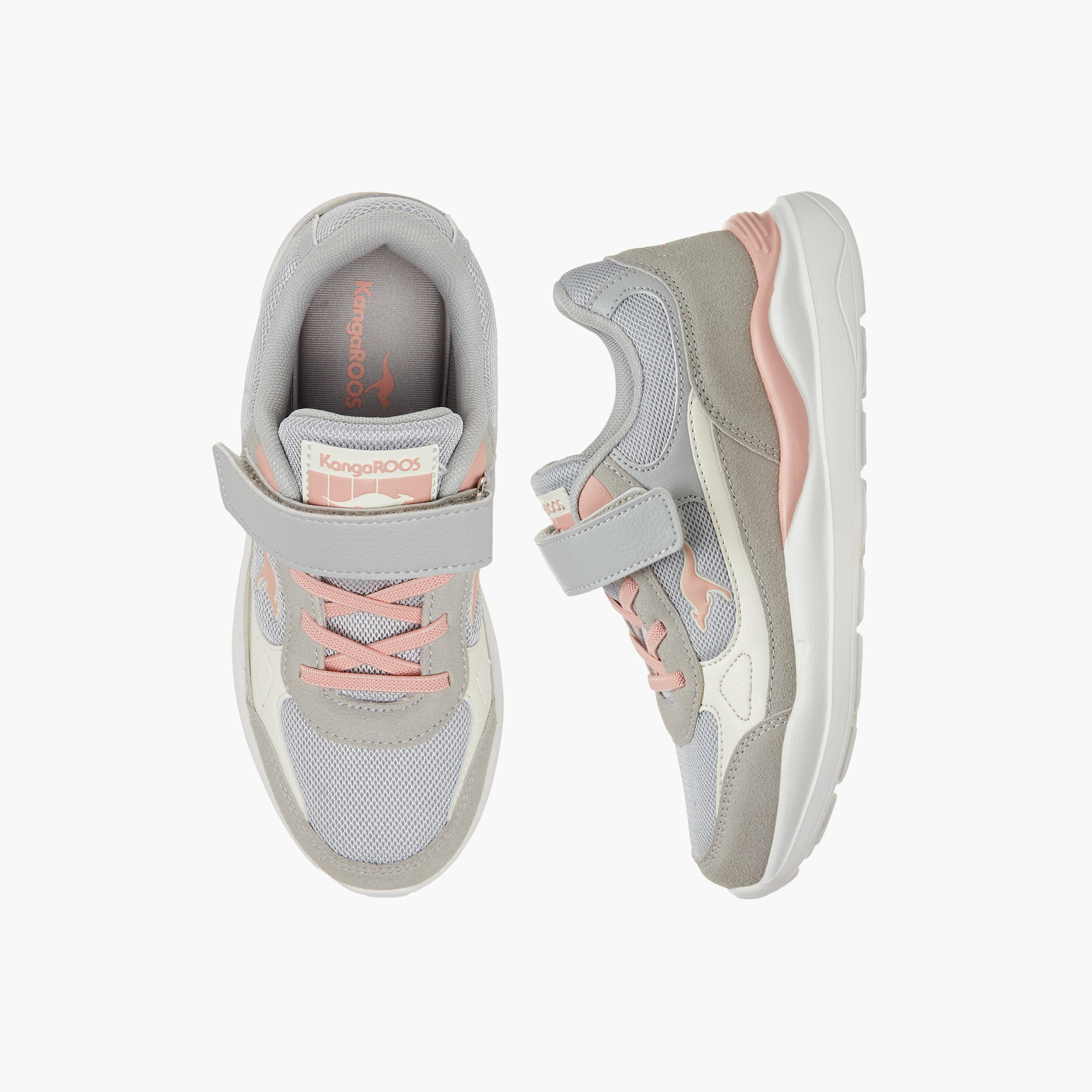 Kangaroos Girls Logo Detail Hook & Loop Walking Shoes-girls-shoes-sneakers-image-1