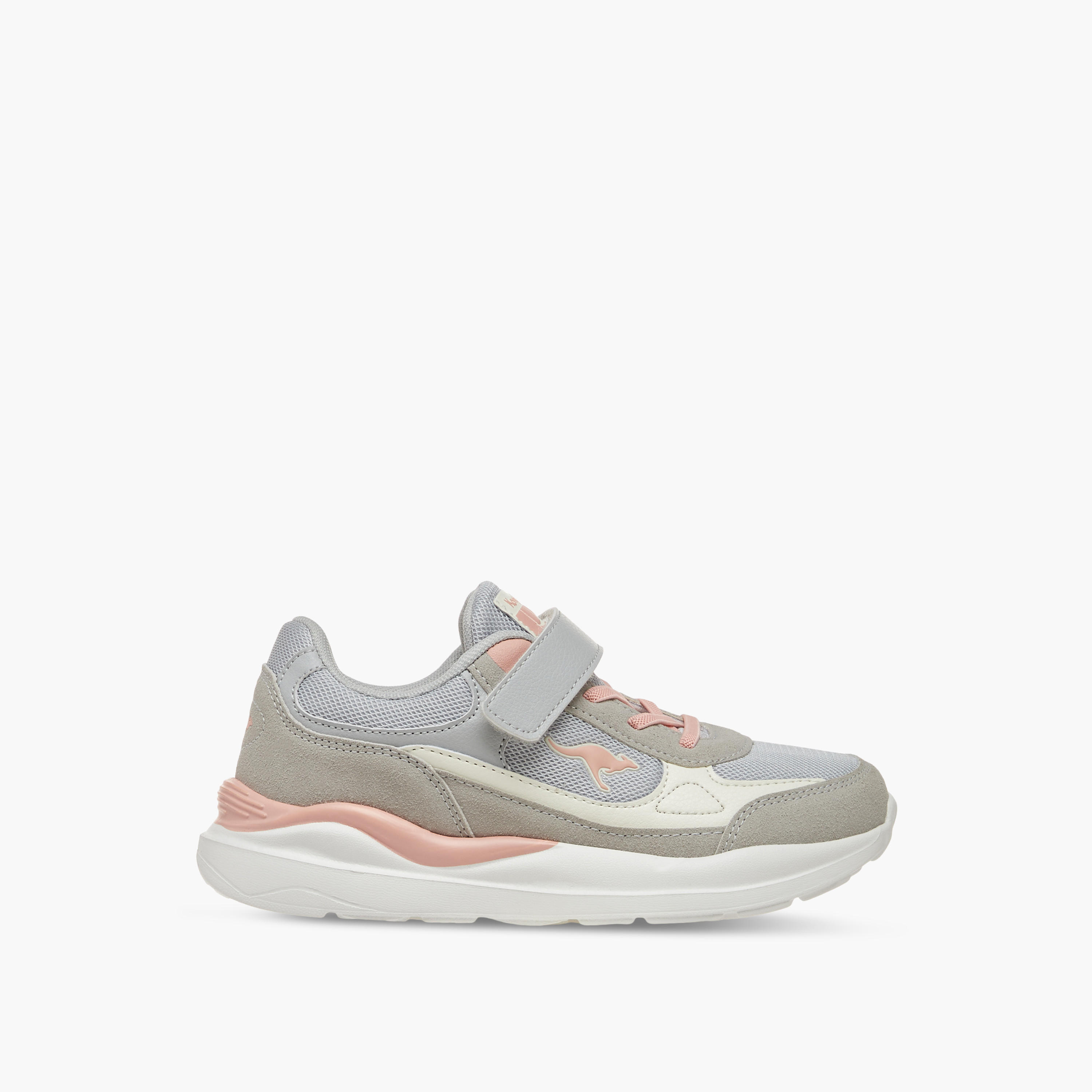Kangaroos Girls Logo Detail Hook & Loop Walking Shoes-girls-shoes-sneakers-image-3
