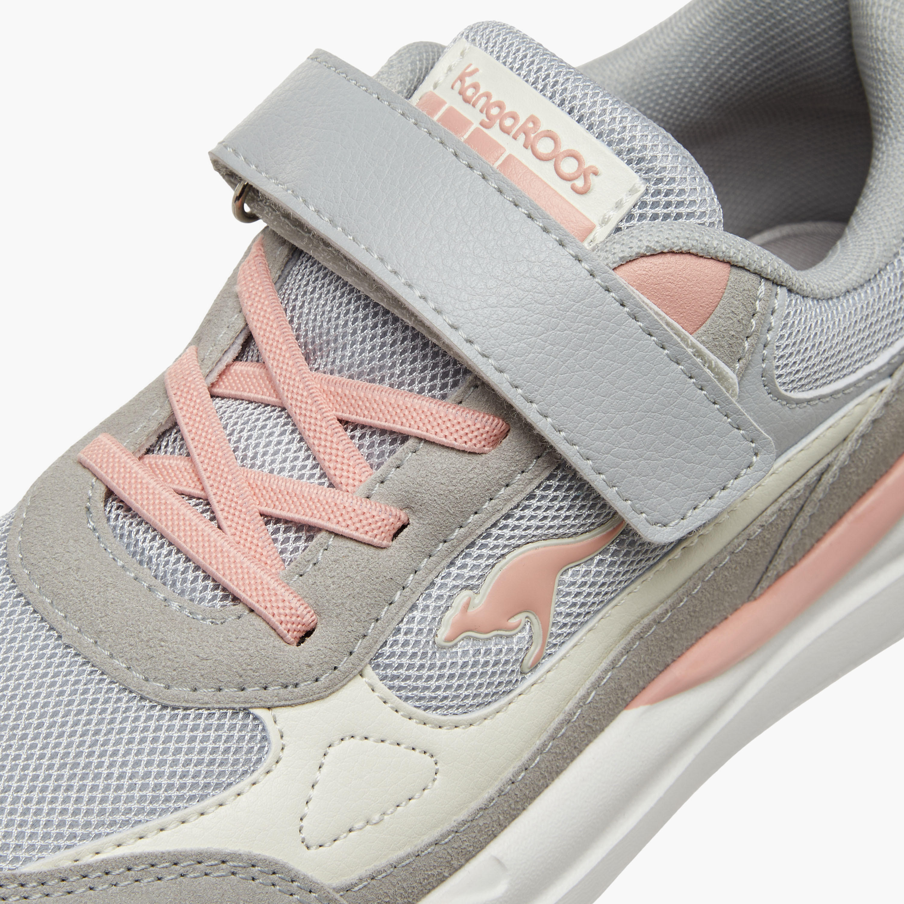Kangaroos Girls Logo Detail Hook & Loop Walking Shoes-girls-shoes-sneakers-image-4