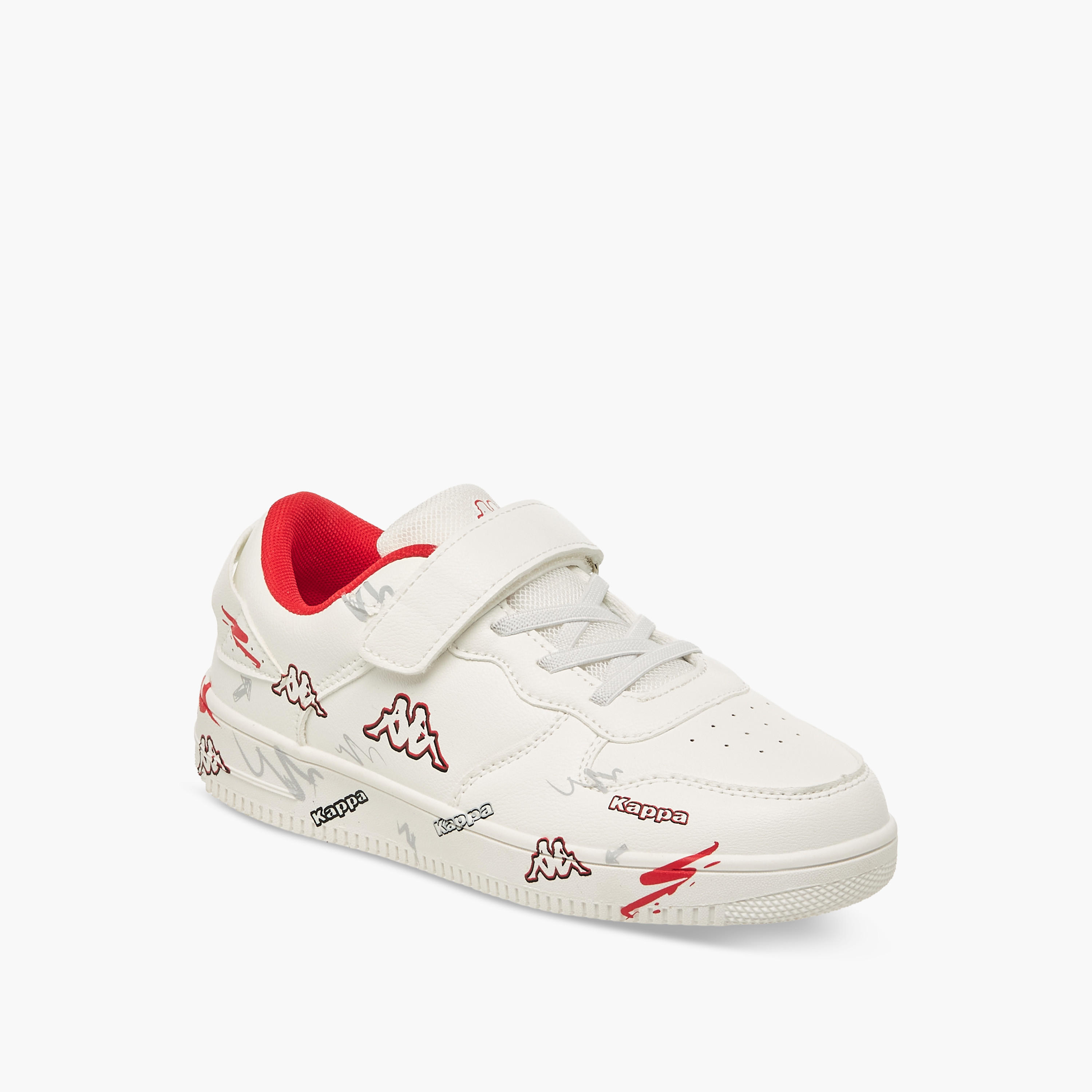 حذاء سنيكرز بشريط إغلاق لاصق وطبعات شعار للأولاد من كابا-boys-shoes-sneakers-image-2