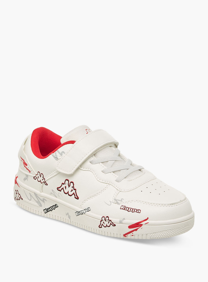 حذاء سنيكرز بشريط إغلاق لاصق وطبعات شعار للأولاد من كابا-boys-shoes-sneakers-image-2