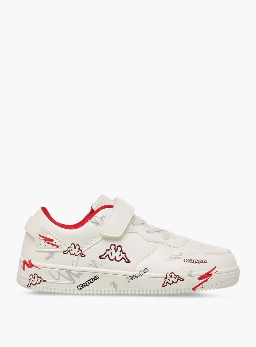 حذاء سنيكرز بشريط إغلاق لاصق وطبعات شعار للأولاد من كابا-boys-shoes-sneakers-image-3