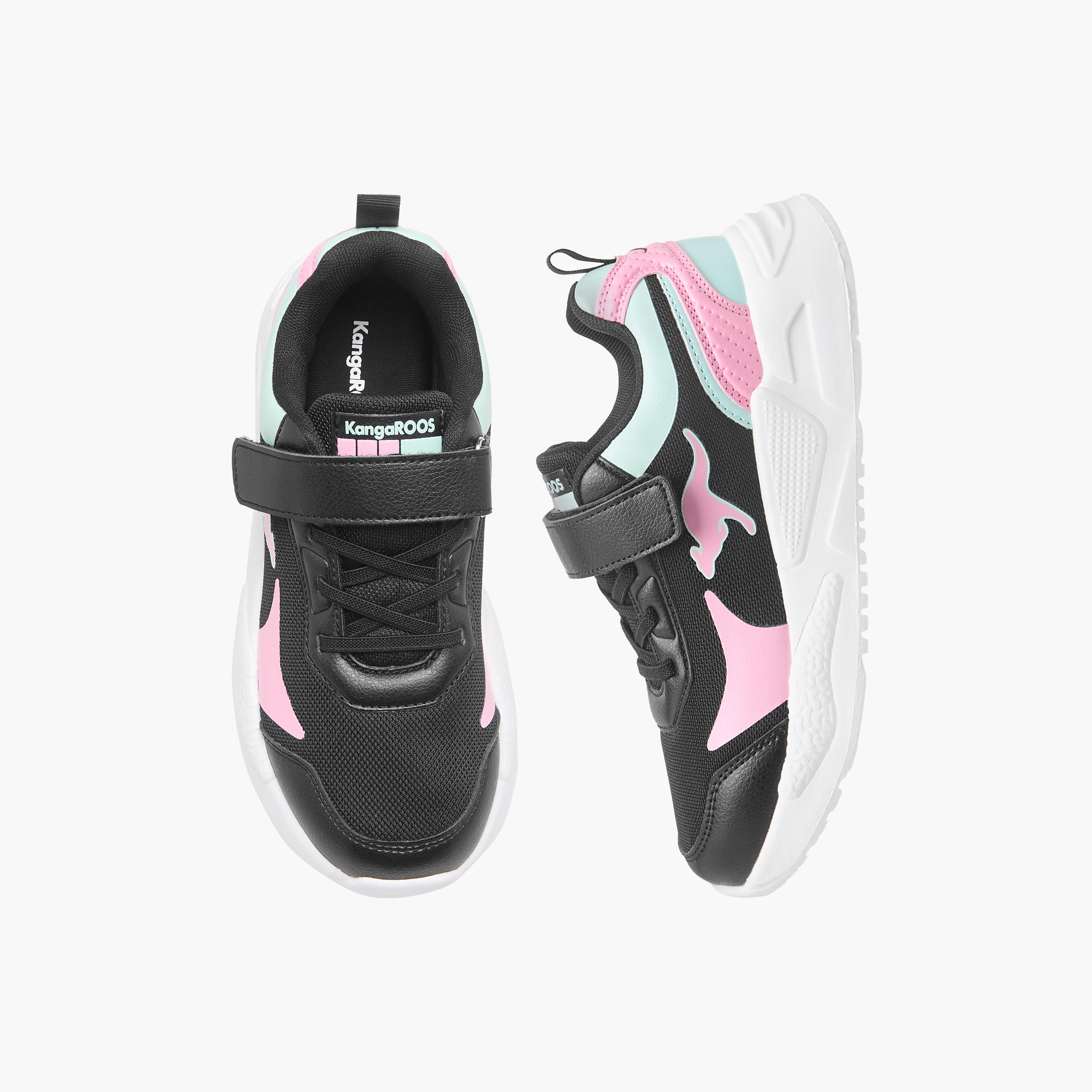 Kangaroos Girls Logo Detail Hook & Loop Walking Shoes-girls-shoes-sneakers-image-1