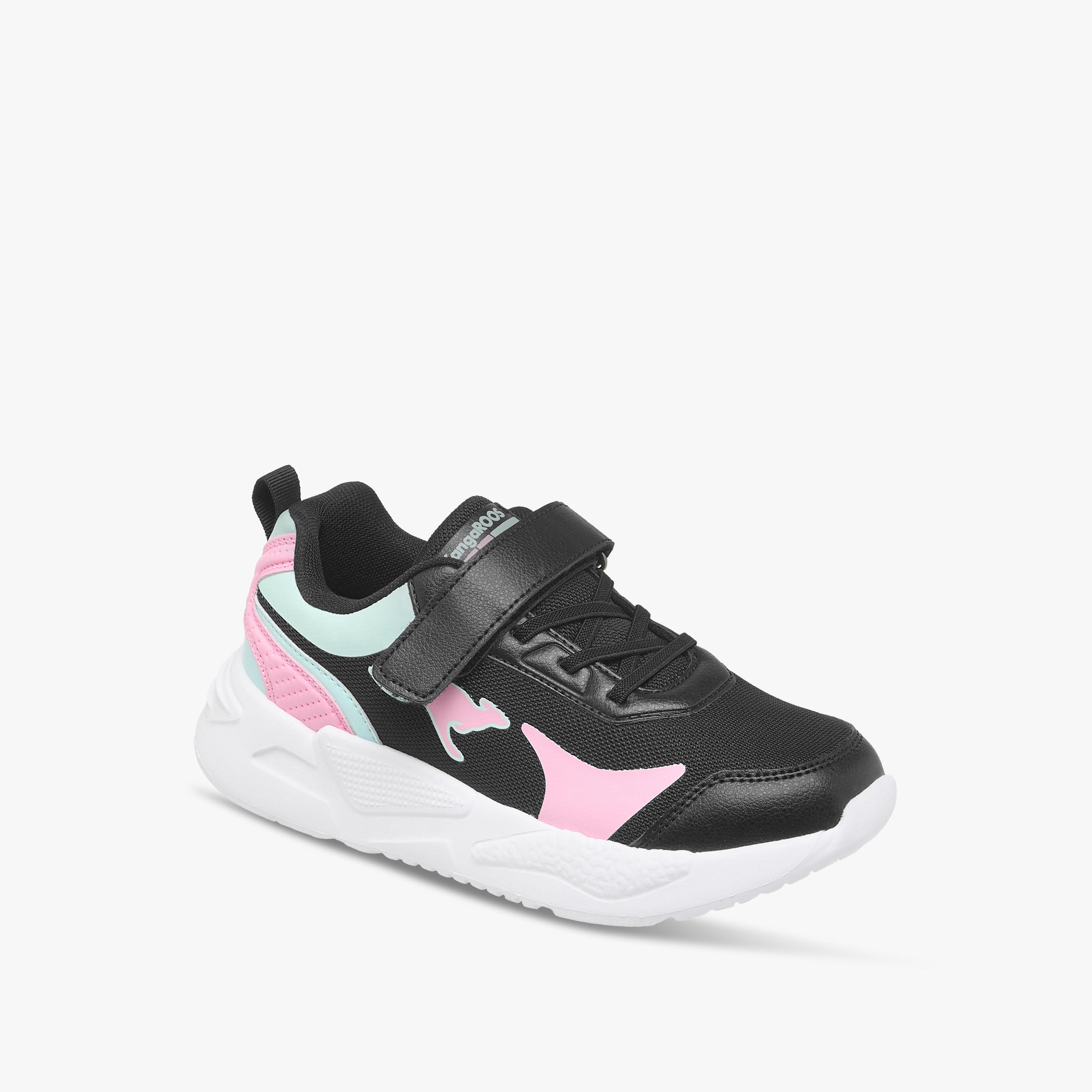 Kangaroos Girls Logo Detail Hook & Loop Walking Shoes-girls-shoes-sneakers-image-2