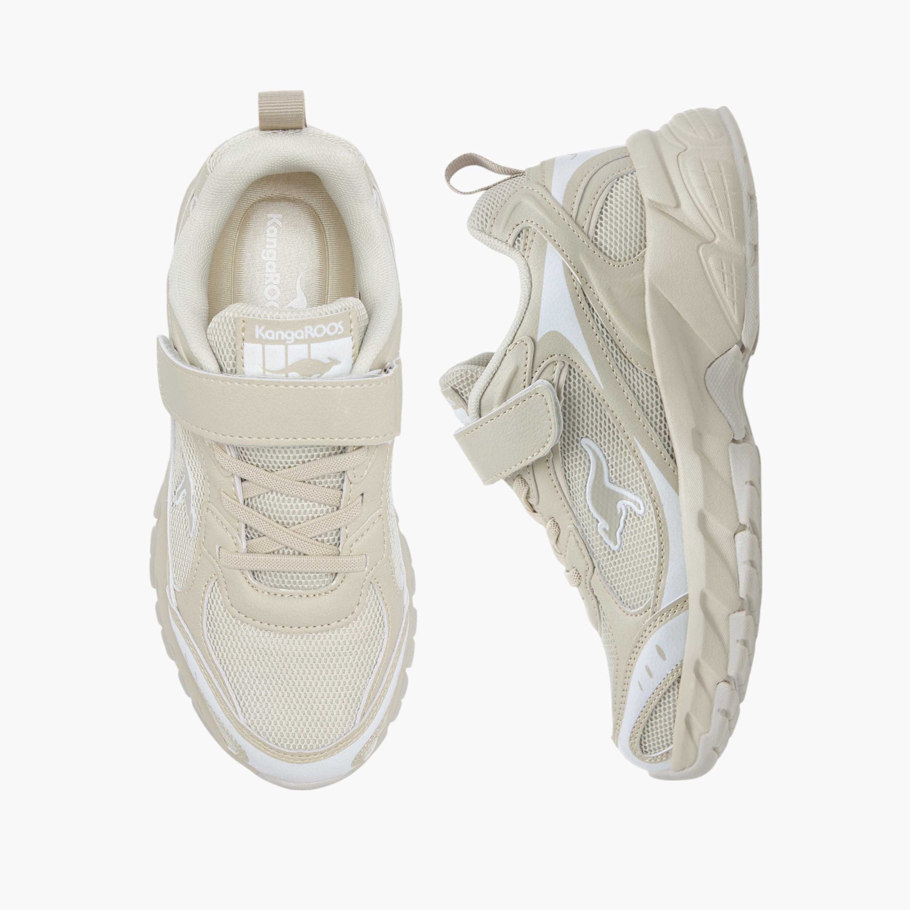 Kangaroos Girls Logo Detail Hook & Loop Walking Shoes-girls-shoes-sneakers-image-1