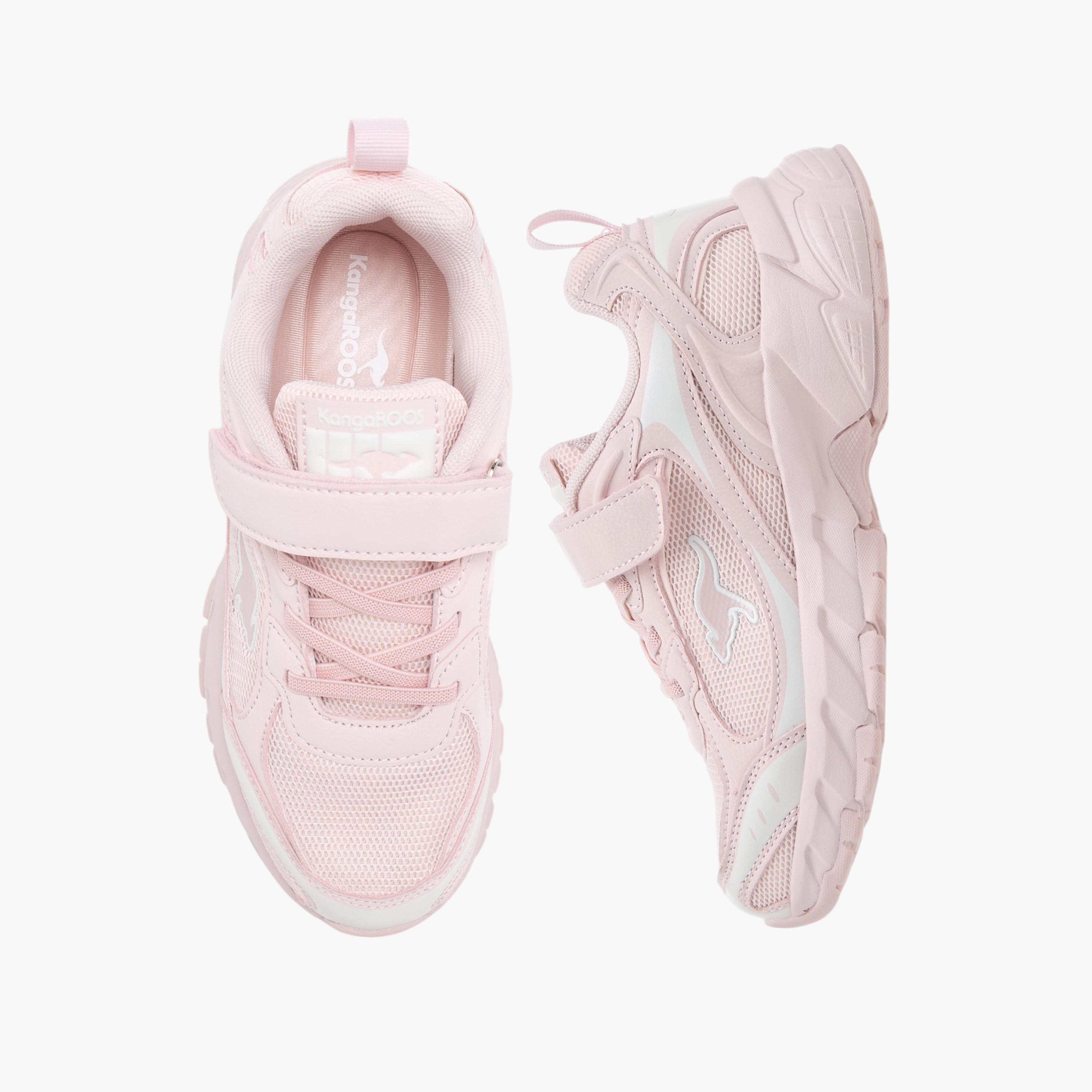 Kangaroos Girls Logo Detail Hook & Loop Walking Shoes-girls-shoes-sneakers-image-1