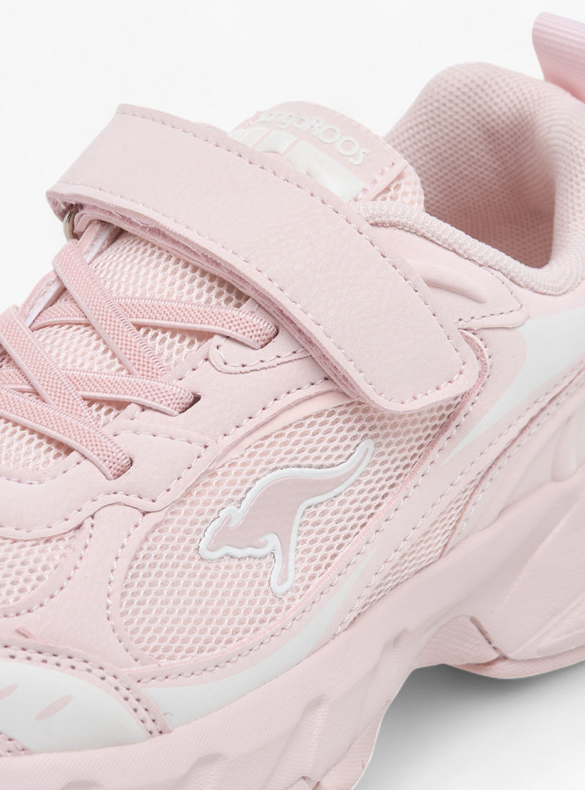 Kangaroos Girls Logo Detail Hook & Loop Walking Shoes-girls-shoes-sneakers-image-4