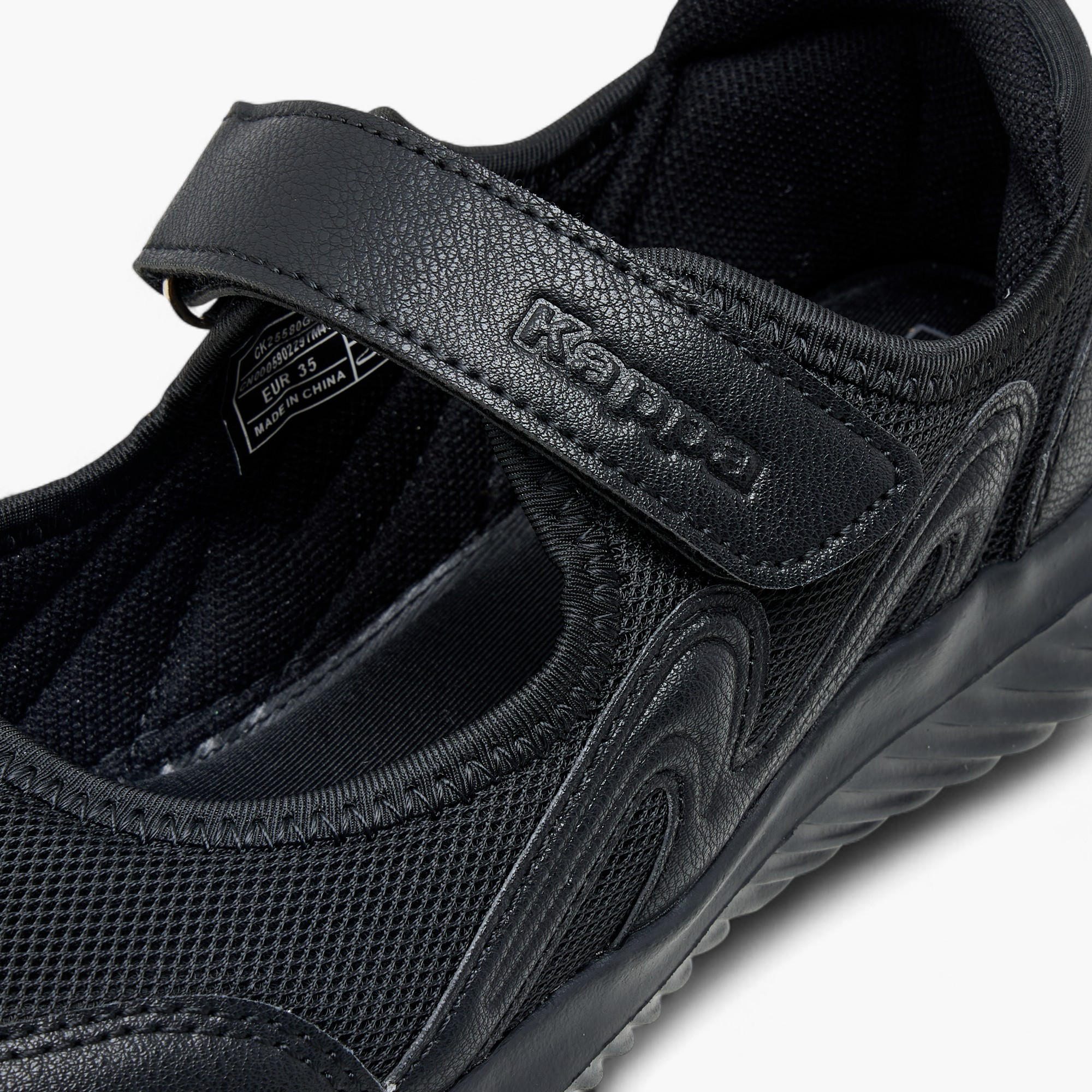 Kappa Girls' Logo Textured Mary Jane School Shoes with Hook and Loop Closure-girls-shoes-maryjanes-image-5