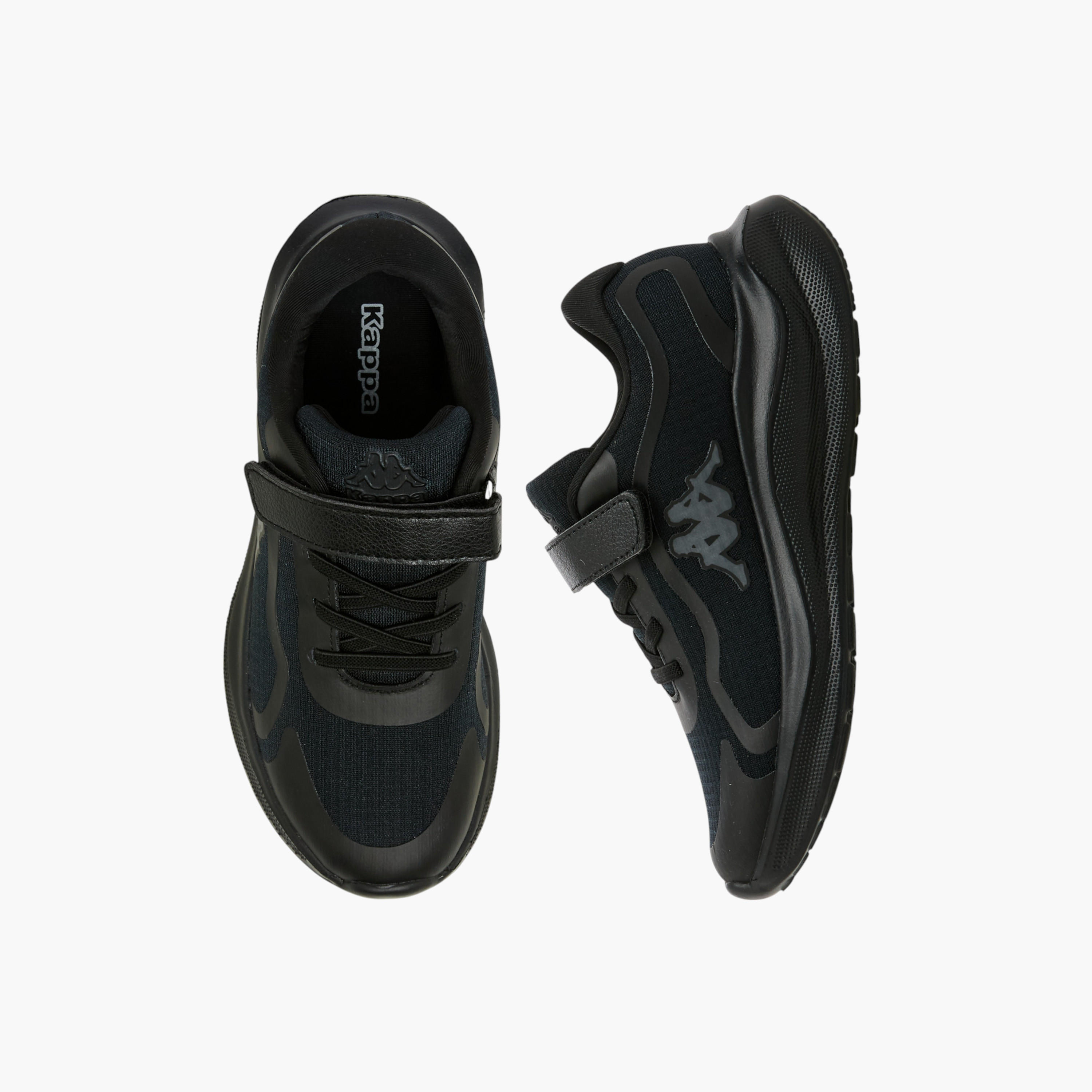 Kappa Girls Logo Print Hook & Loop Walking Shoes-girls-shoes-sports-image-1
