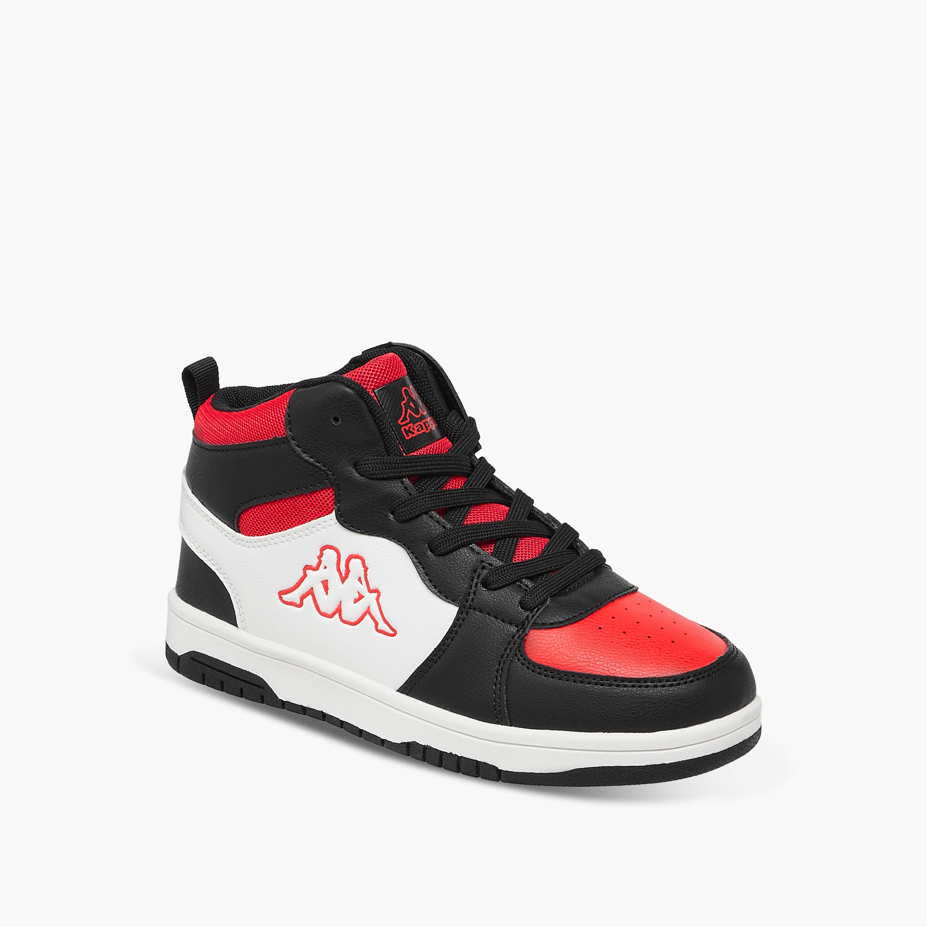 Kappa Boys' Panelled High Top Lace-Up Sneakers with Pull Tab-boys-shoes-sneakers-image-2