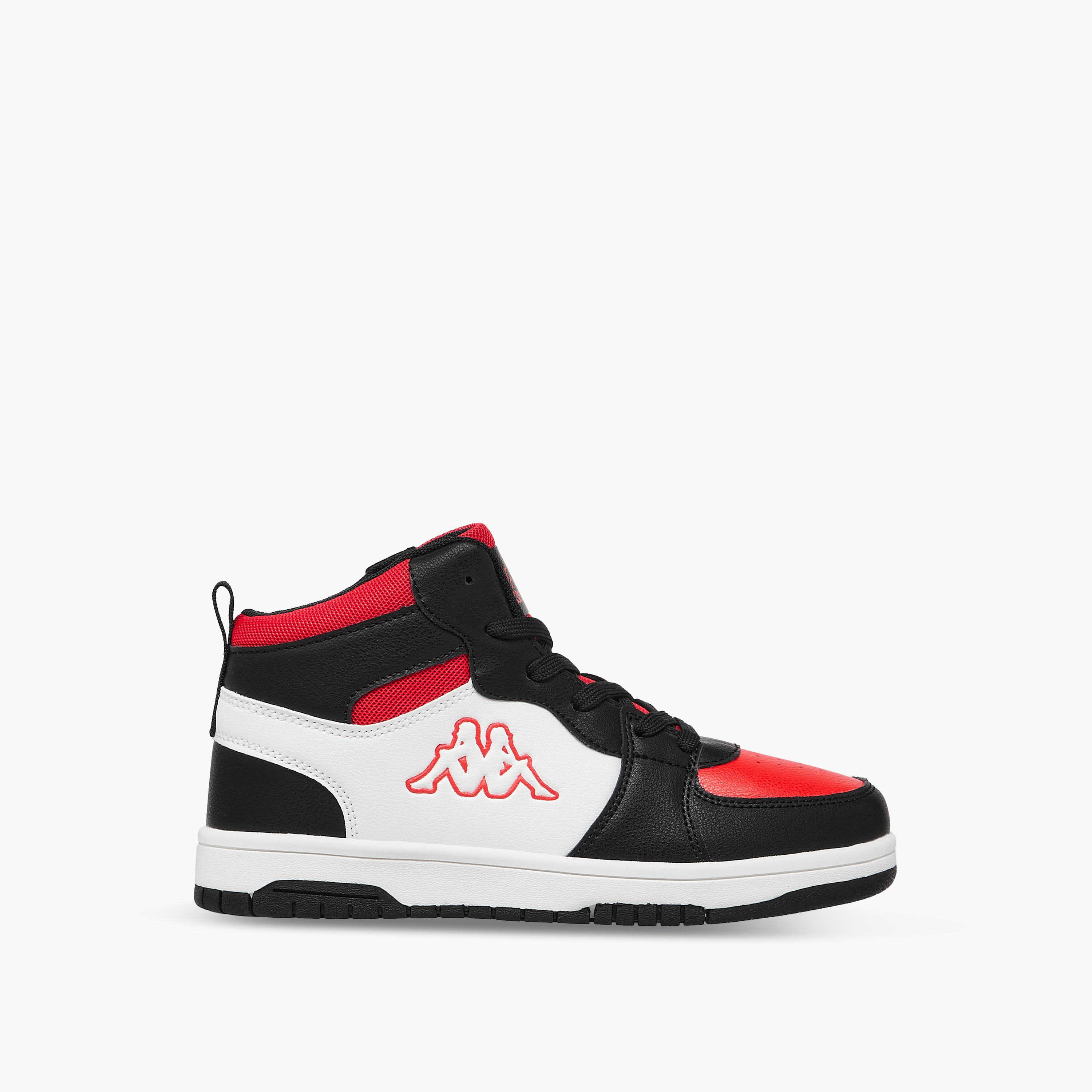 Kappa Boys' Panelled High Top Lace-Up Sneakers with Pull Tab-boys-shoes-sneakers-image-3