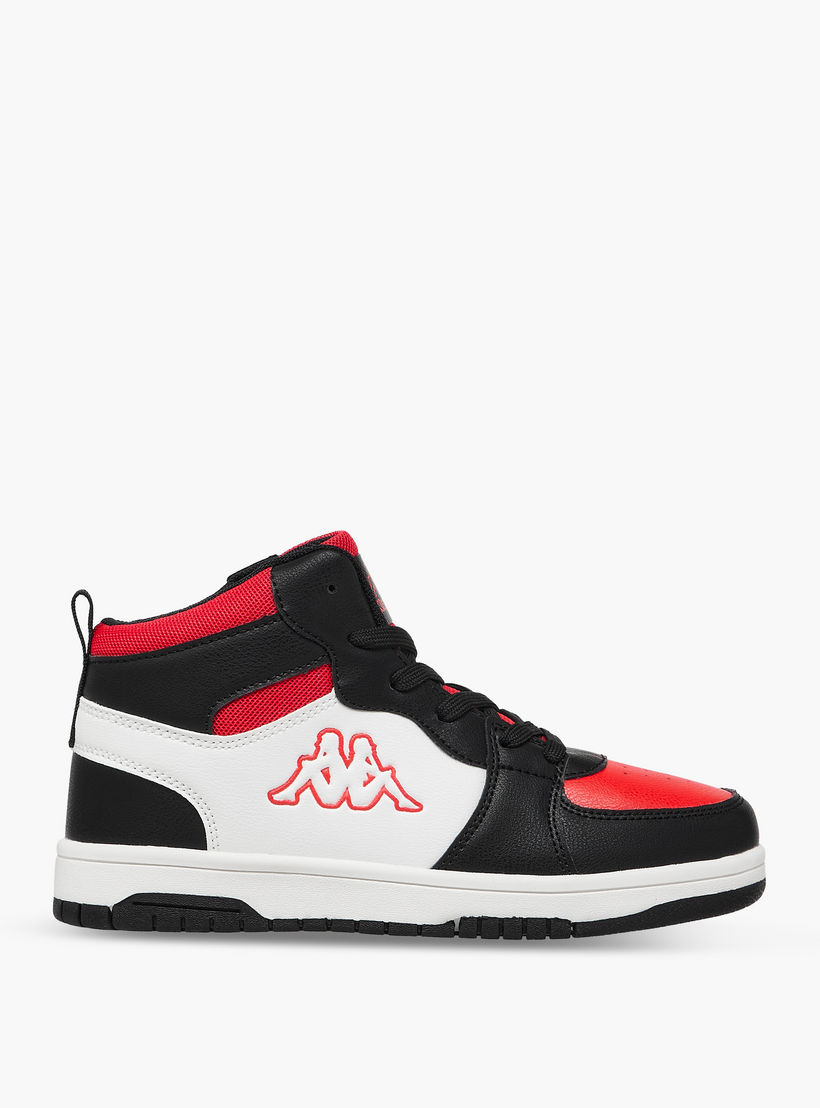 Kappa Boys' Panelled High Top Lace-Up Sneakers with Pull Tab-boys-shoes-sneakers-image-3
