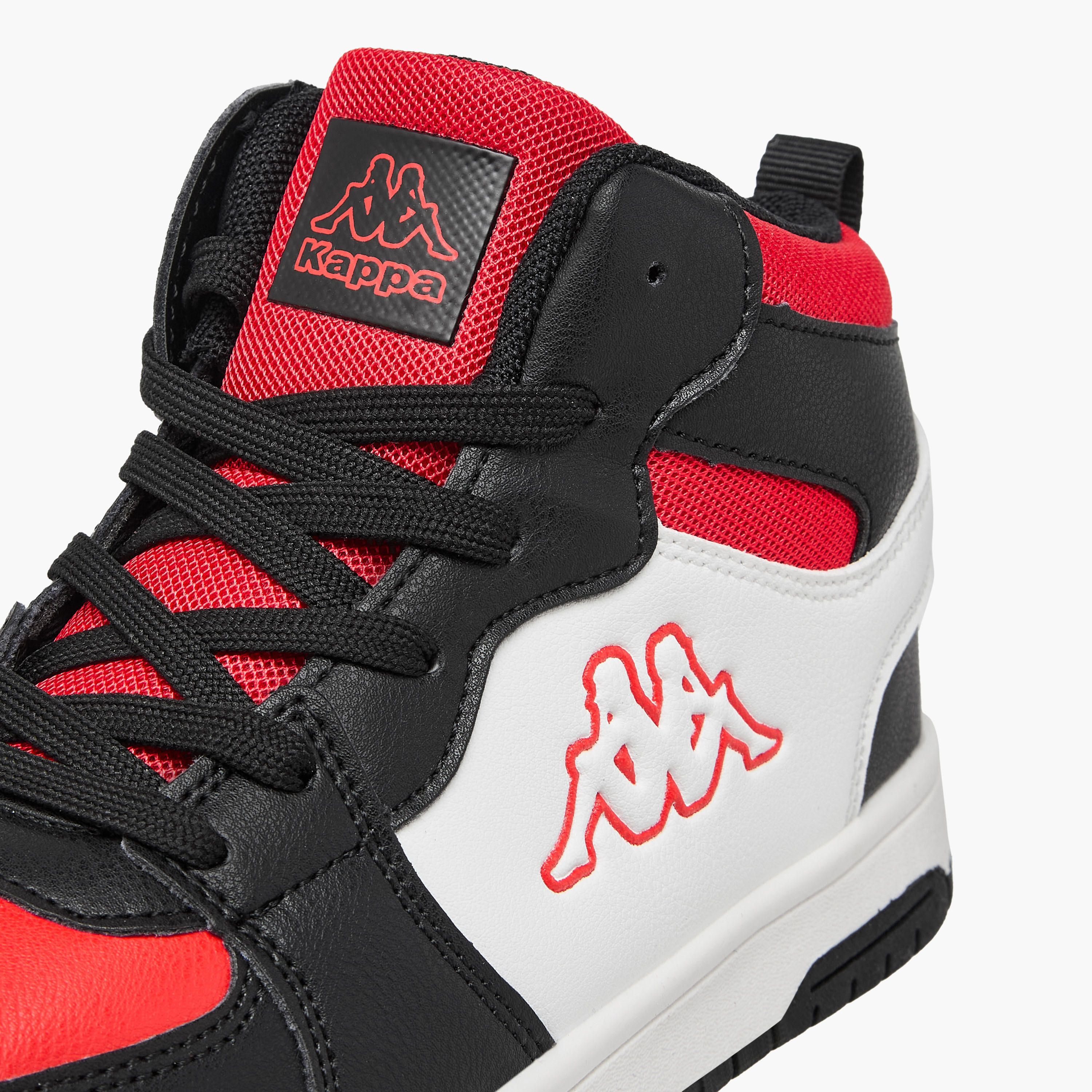 Kappa Boys' Panelled High Top Lace-Up Sneakers with Pull Tab-boys-shoes-sneakers-image-4